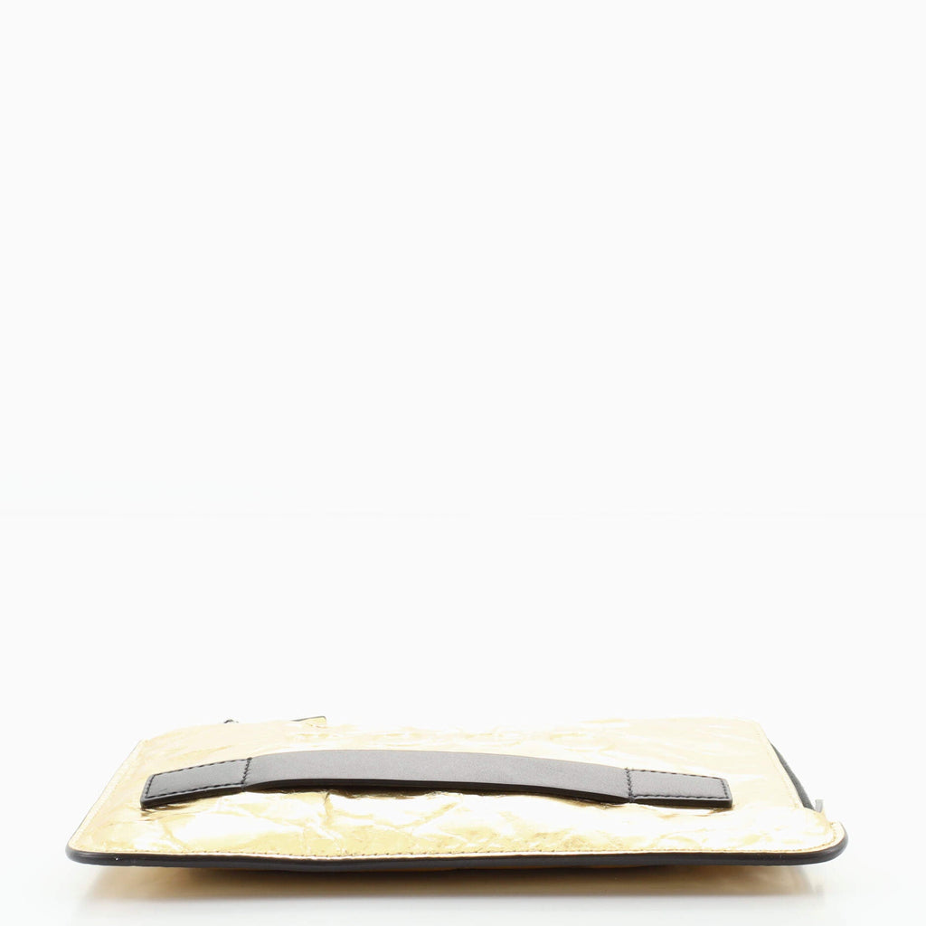 Feminine Pouch Crinkled Leather Small