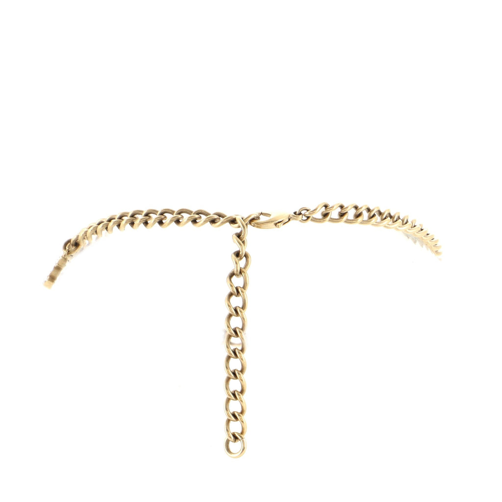 Lucky Charms CC Bracelet Necklace Crystal Embellished Metal
