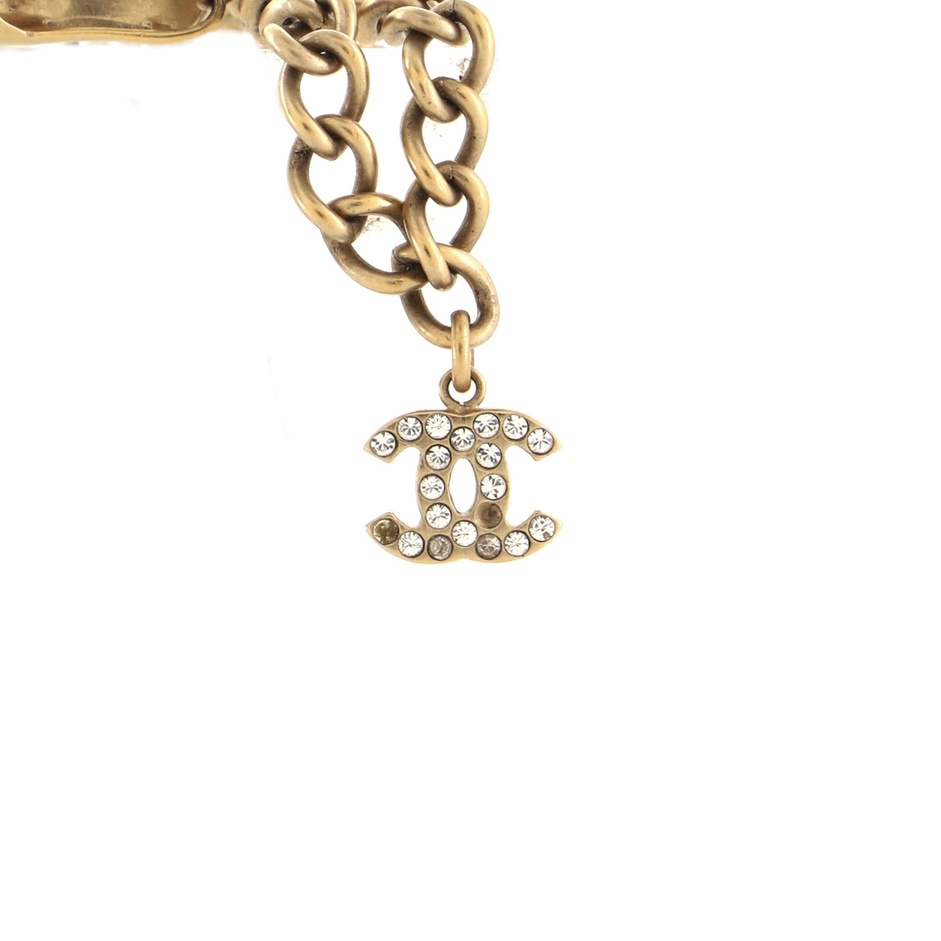Lucky Charms CC Bracelet Necklace Crystal Embellished Metal