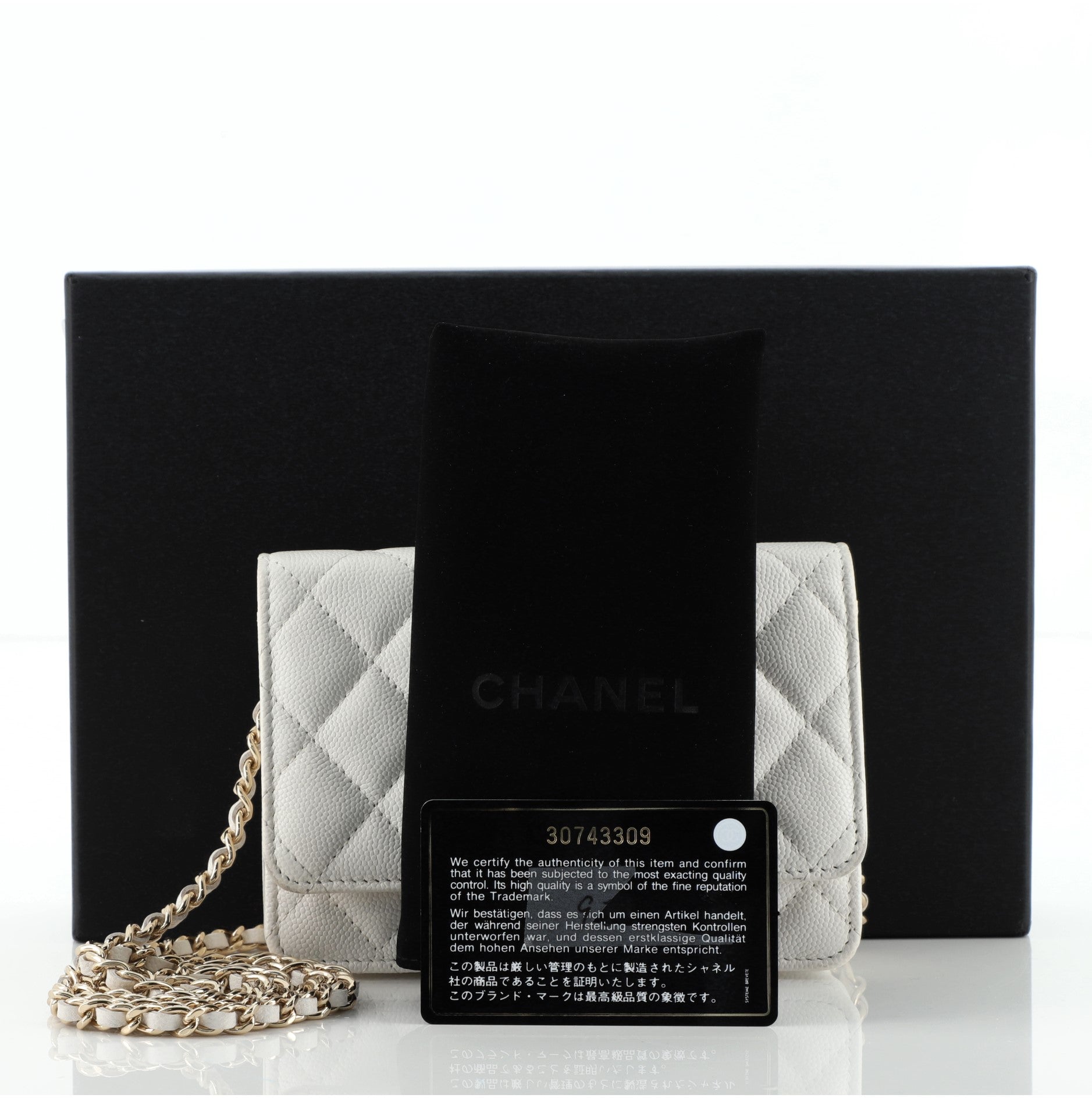 Wallet on Chain Quilted Caviar Mini