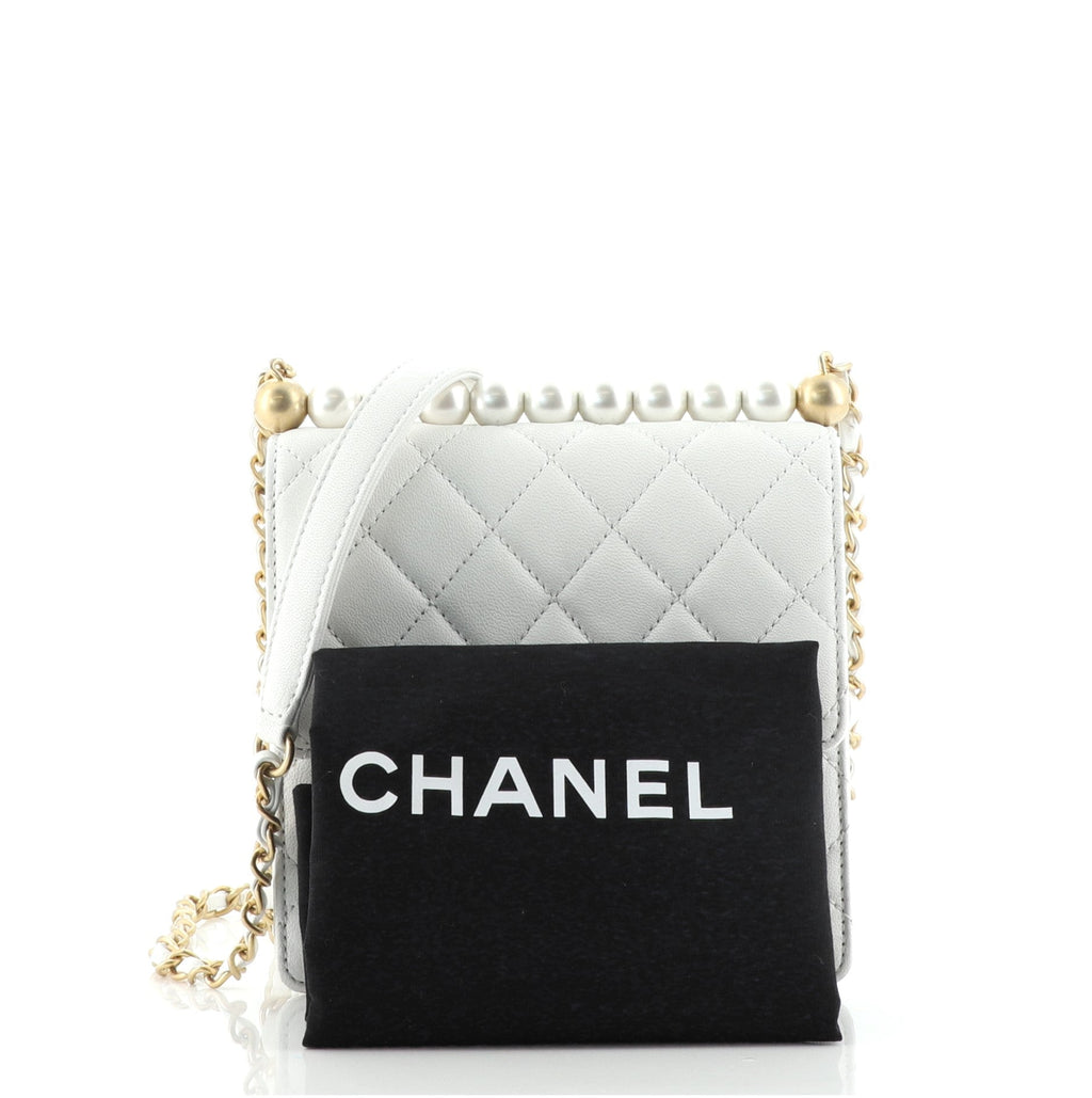 Chic Pearls Flap Bag Quilted Lambskin Mini