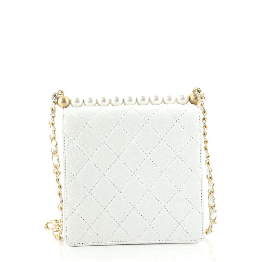 Chic Pearls Flap Bag Quilted Lambskin Mini