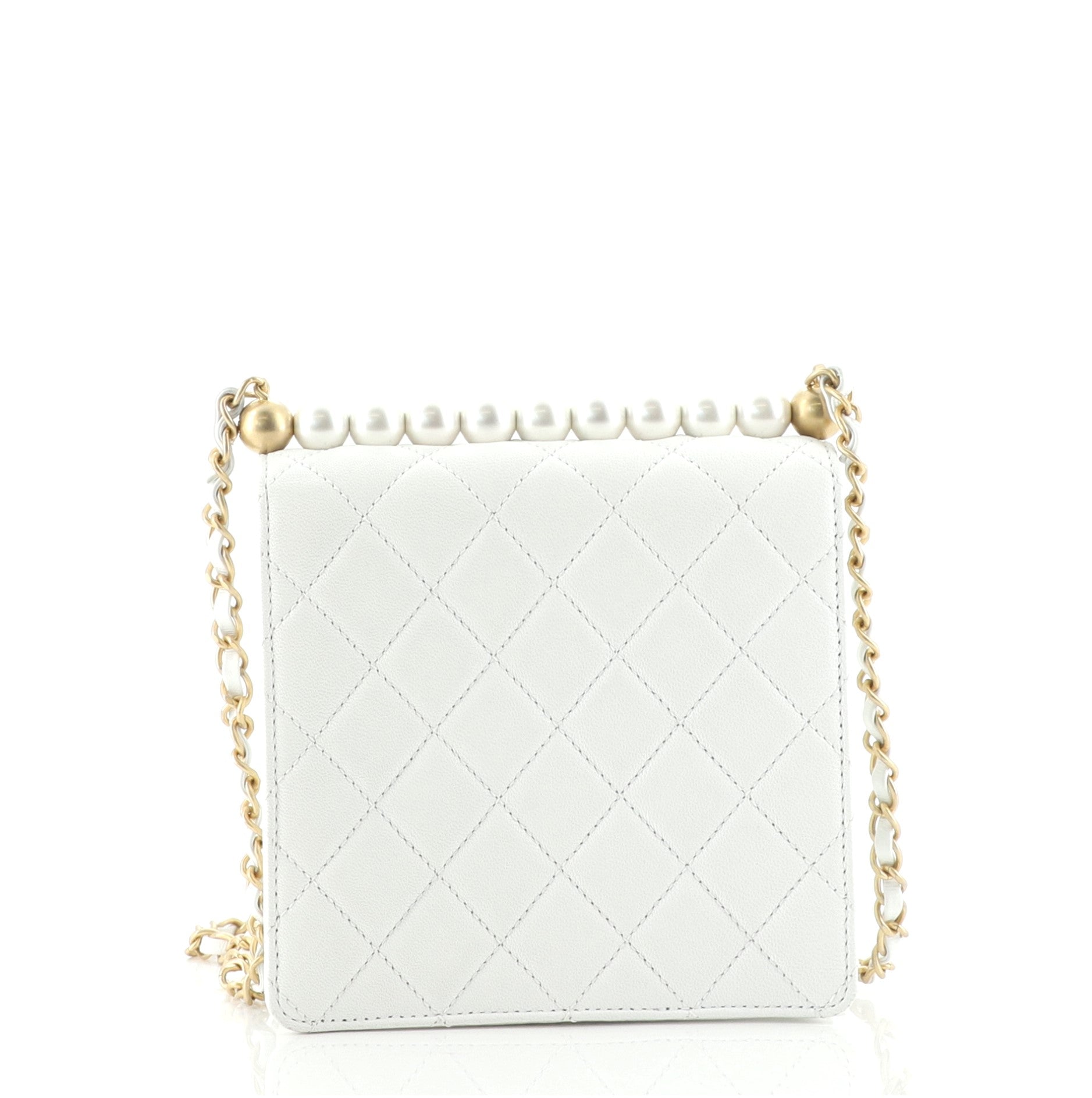 Chic Pearls Flap Bag Quilted Lambskin Mini