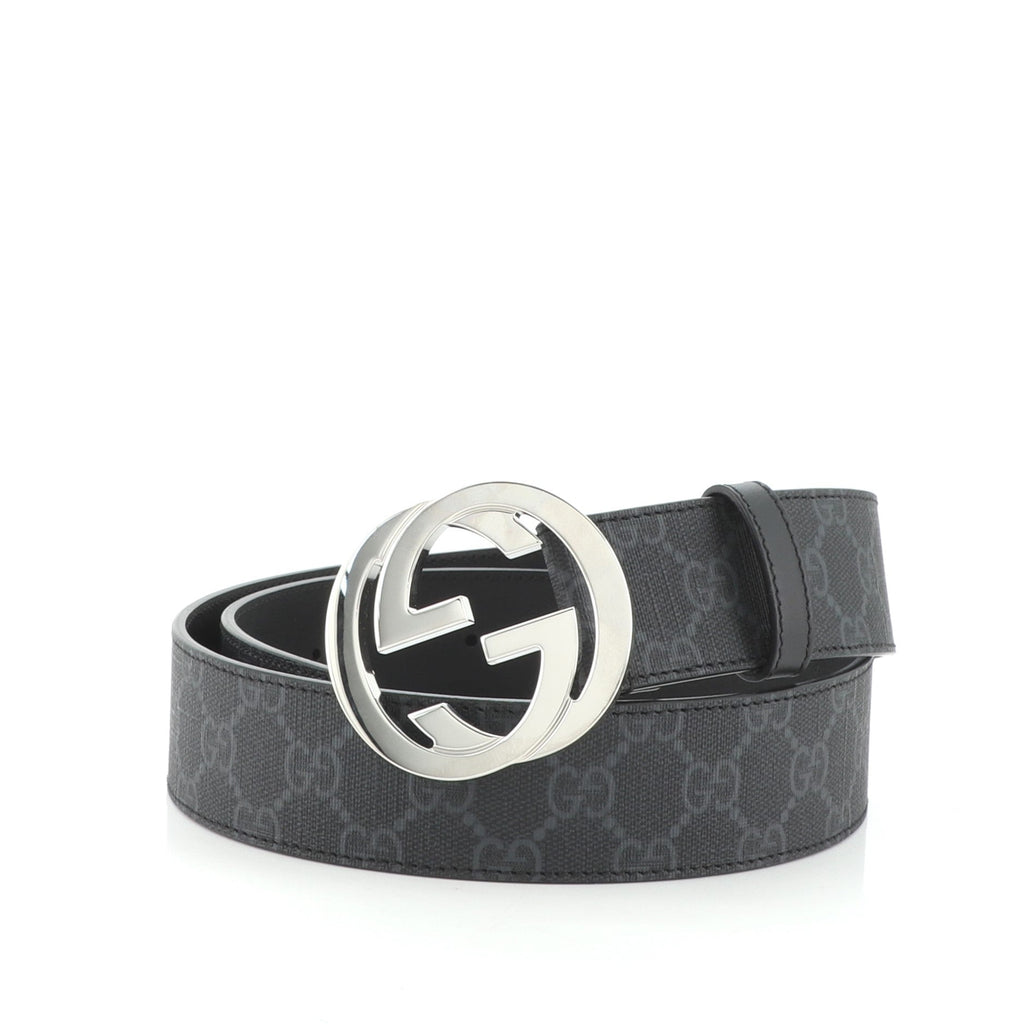 Interlocking G Belt GG Coated Canvas Wide 90