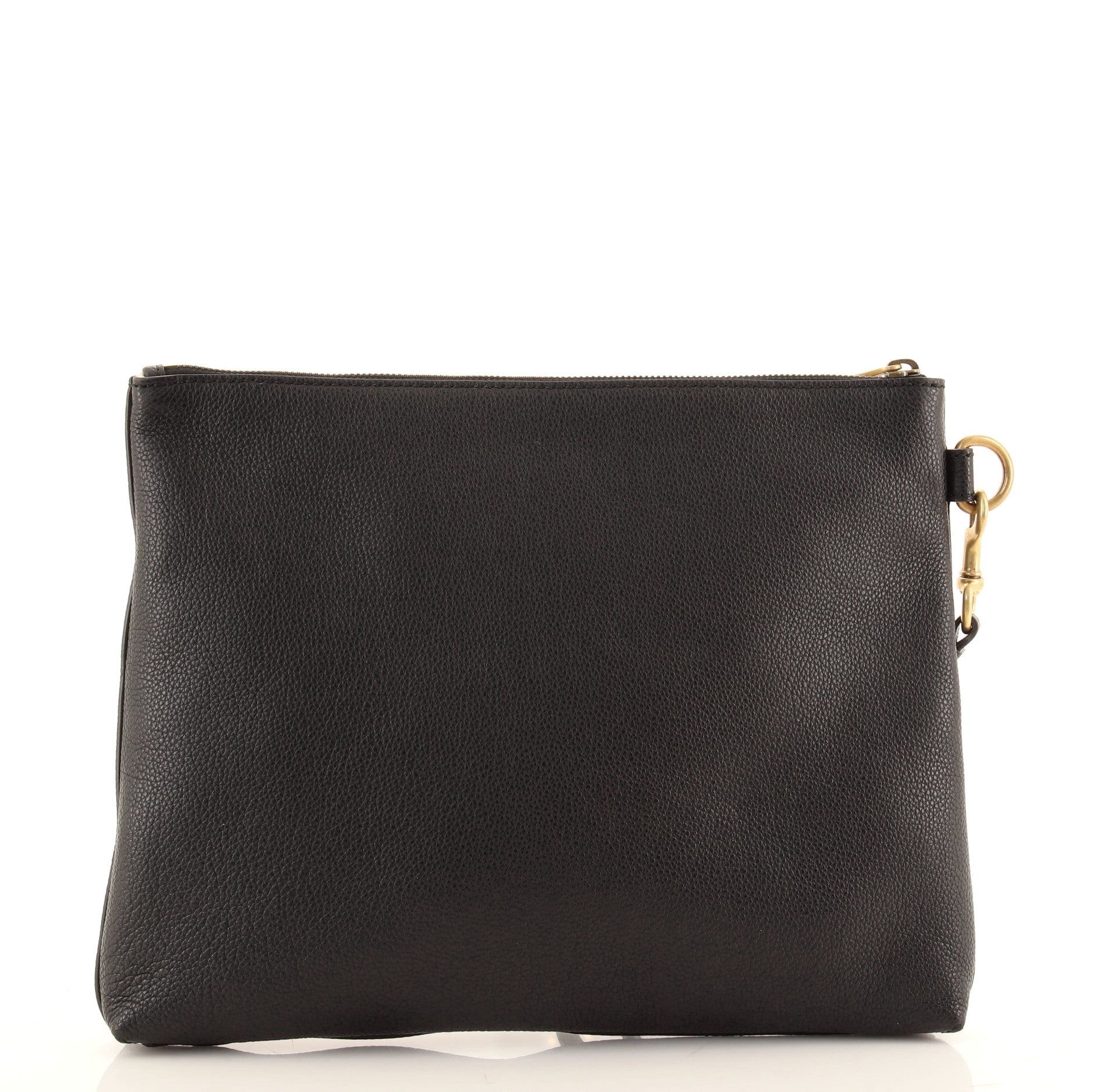Logo Wristlet Clutch Printed Leather Medium