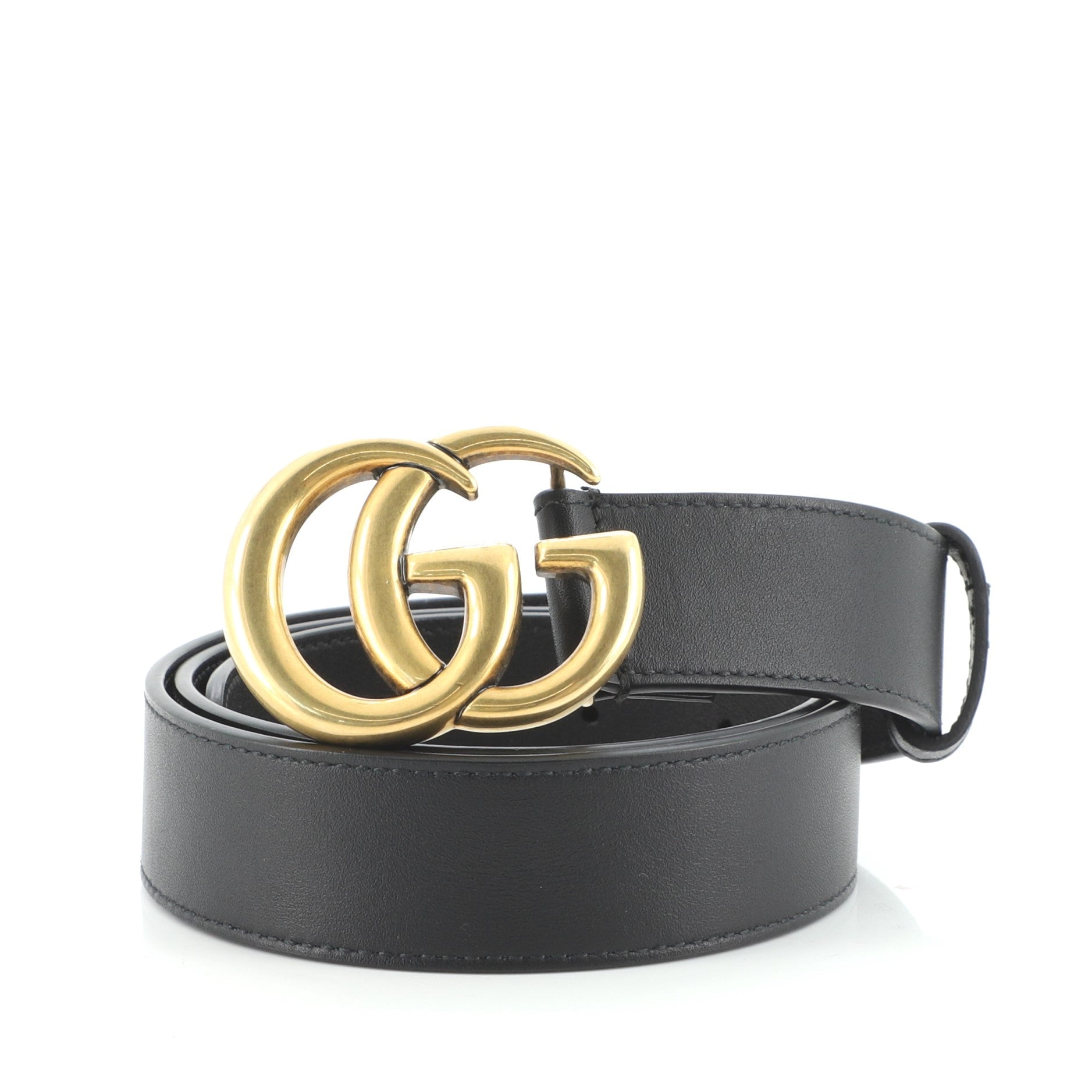 GG Marmont Belt Leather Thin 80