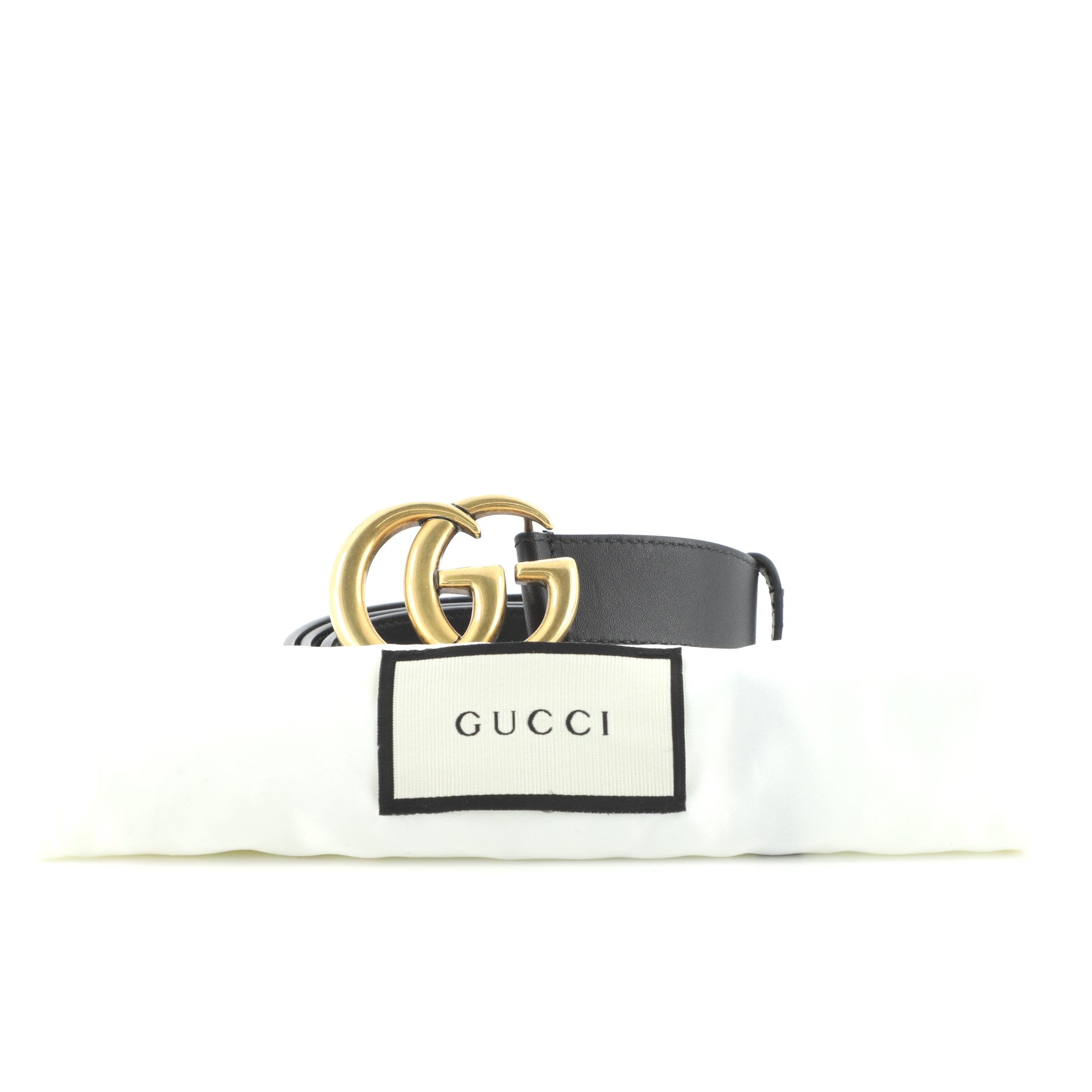 GG Marmont Belt Leather Thin 80