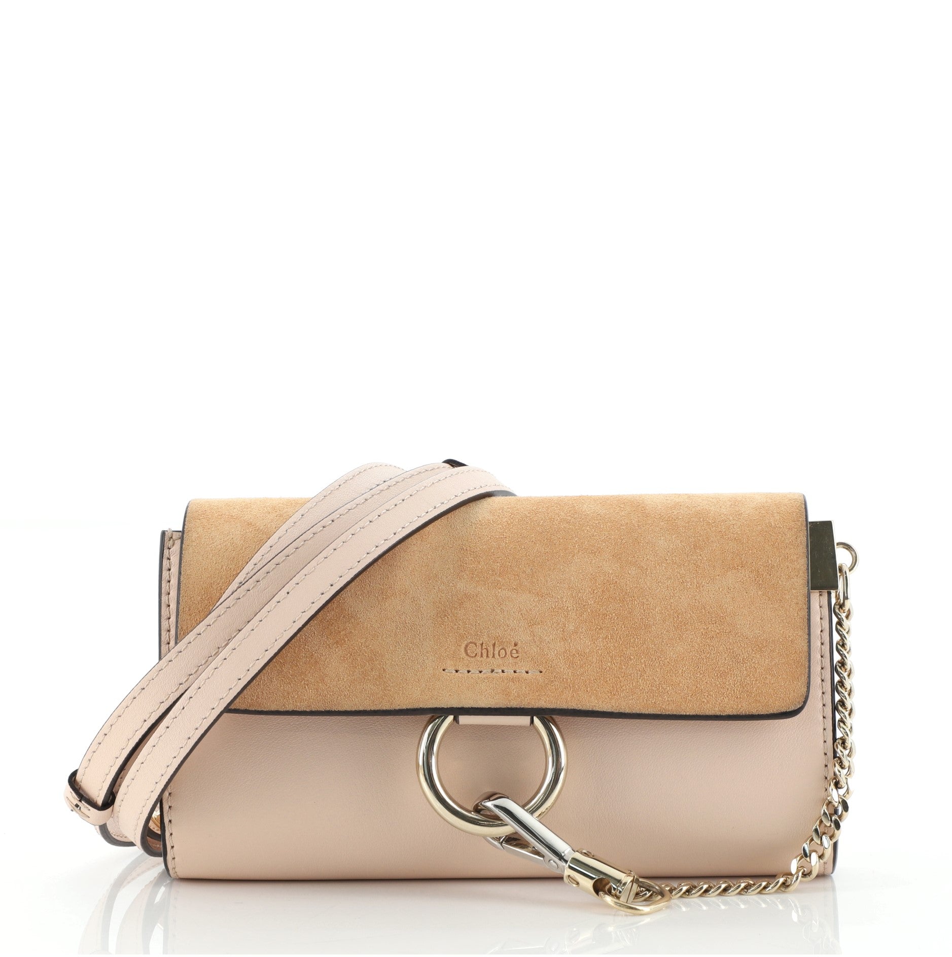 Faye Shoulder Bag Leather and Suede Mini