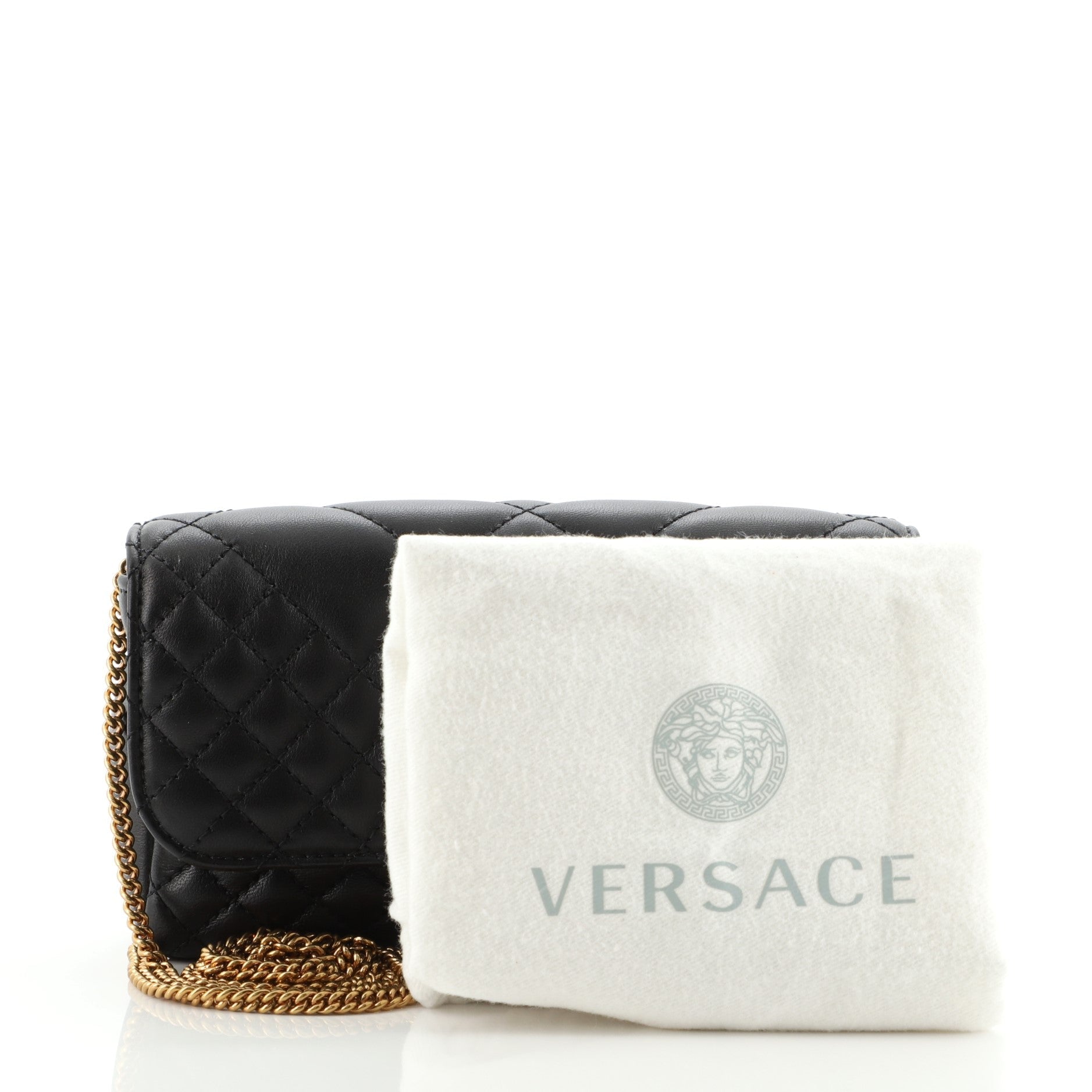 Medusa Icon Crossbody Bag Quilted Leather Mini