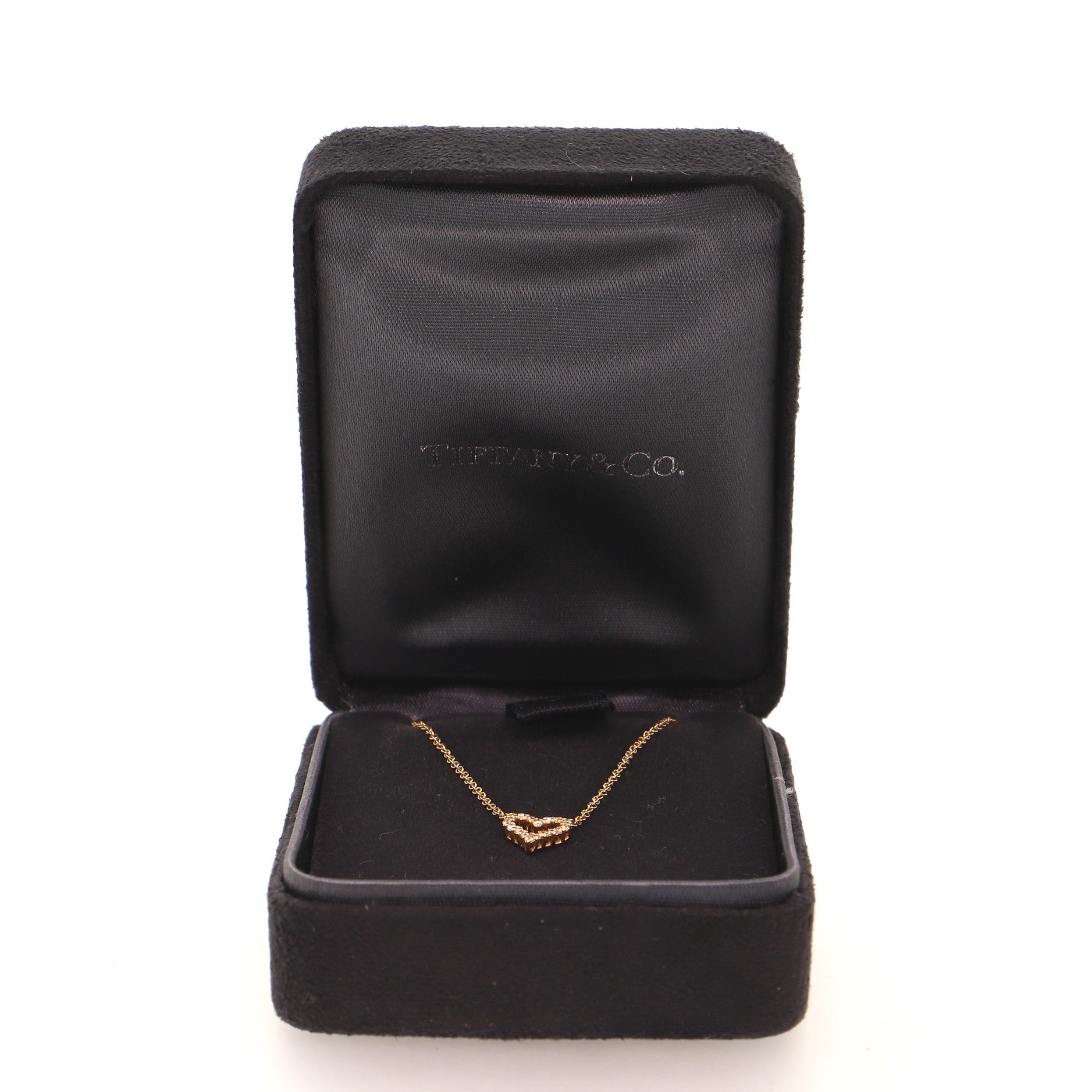 Sentimental Heart Pendant Necklace 18K Rose Gold and Diamond Extra Mini