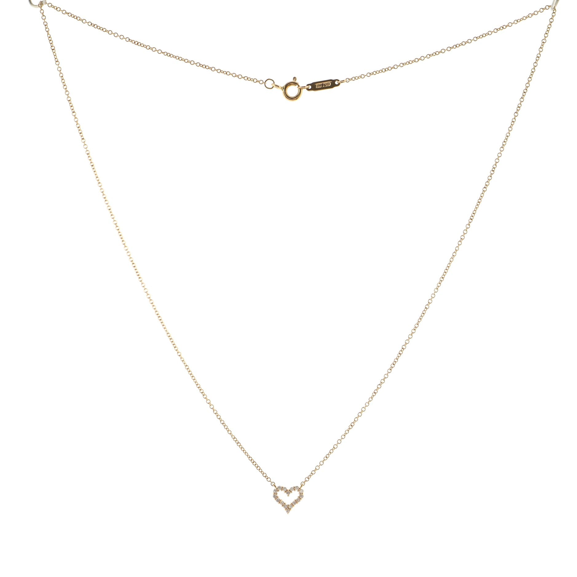 Sentimental Heart Pendant Necklace 18K Rose Gold and Diamond Extra Mini