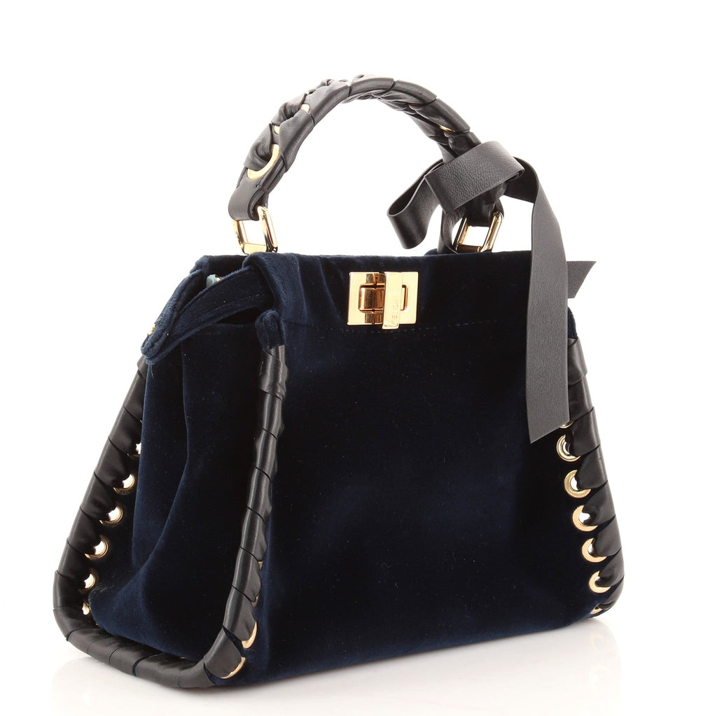 Peekaboo Bag Velvet with Ribbon Whipstitch Mini