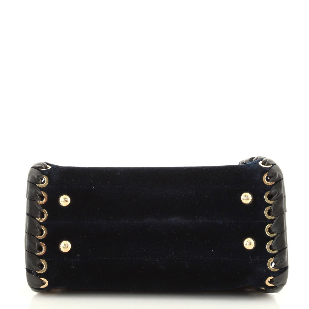 Peekaboo Bag Velvet with Ribbon Whipstitch Mini
