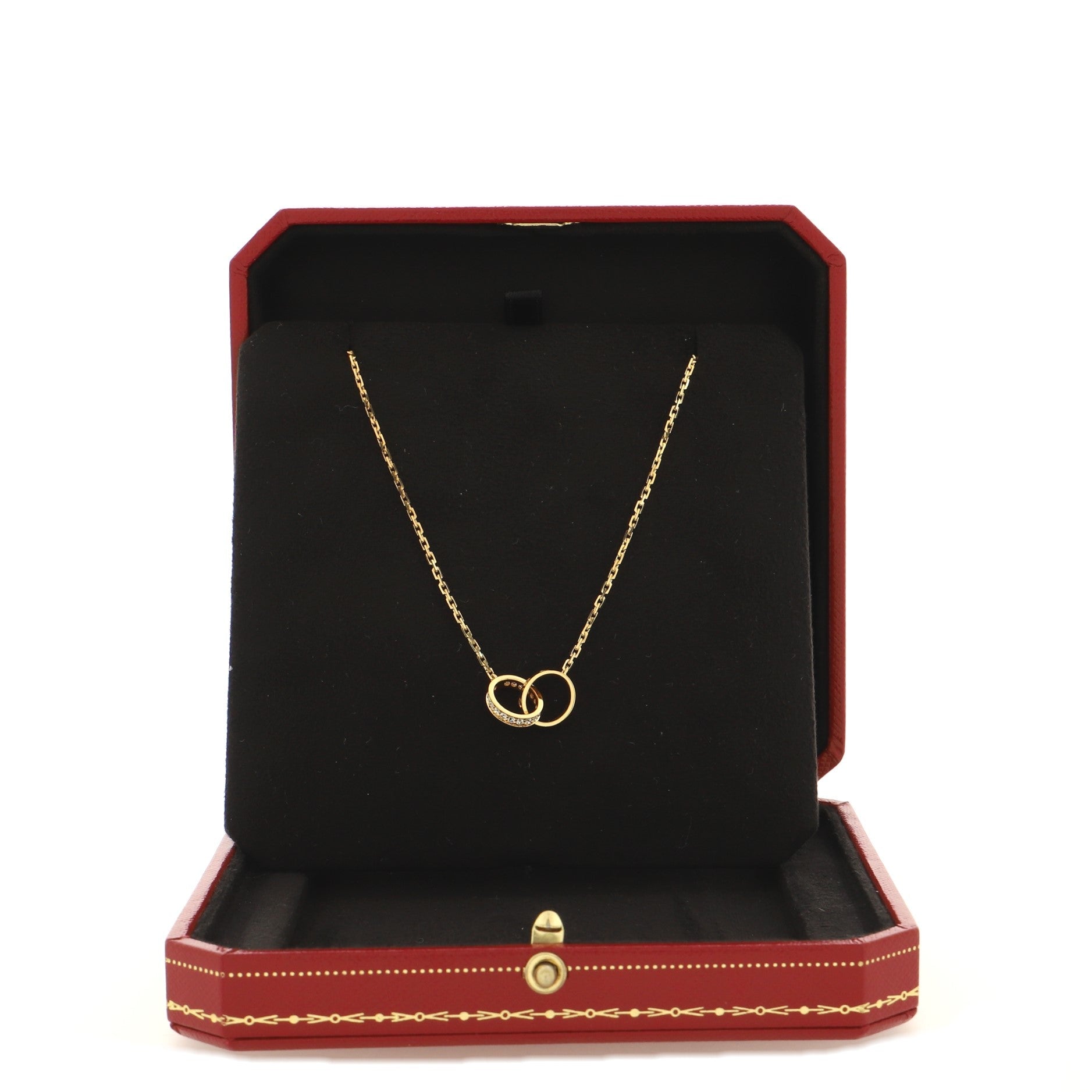 Love Interlocking Necklace 18K Yellow Gold and Diamonds