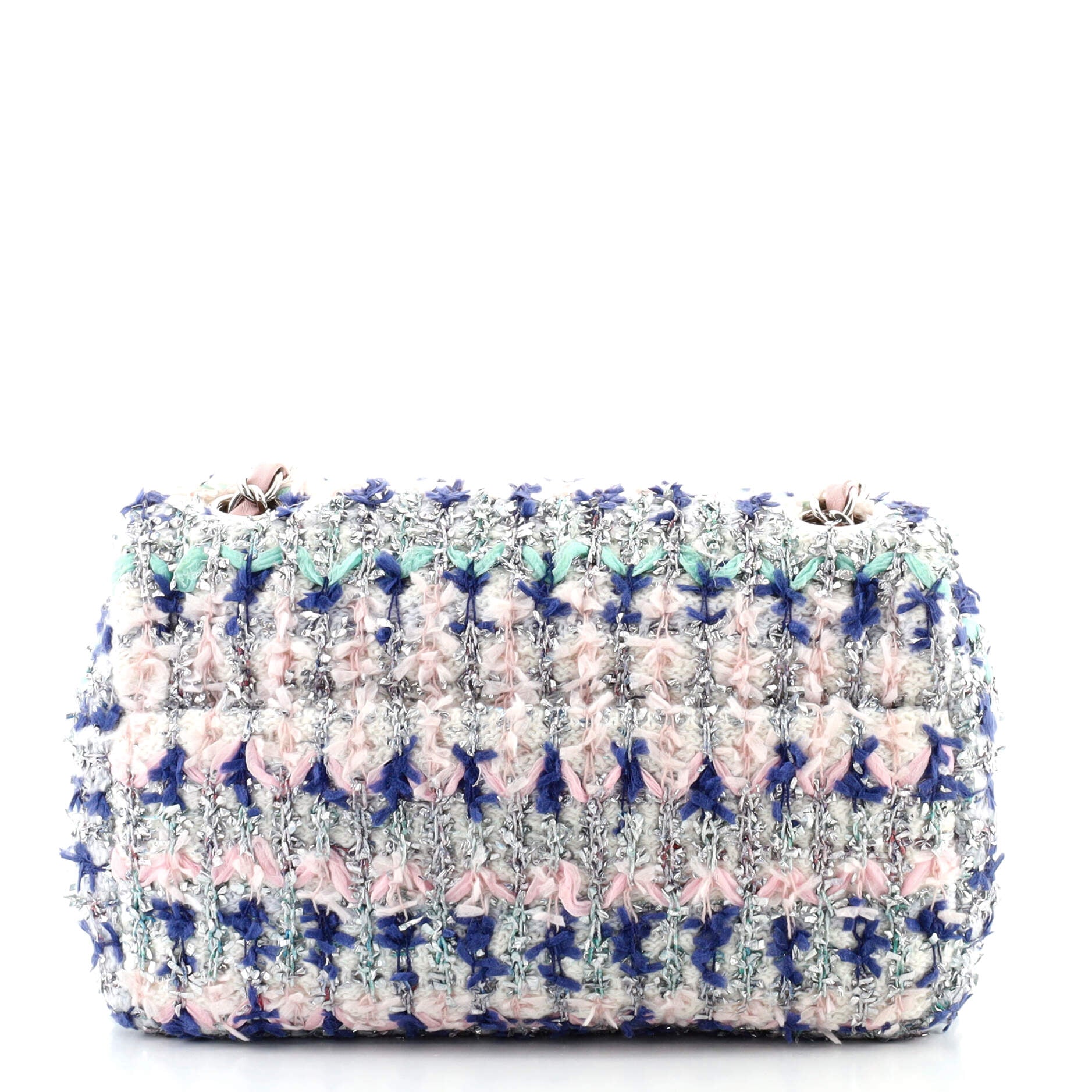 Classic Single Flap Bag Quilted Tweed and Ribbon Mini