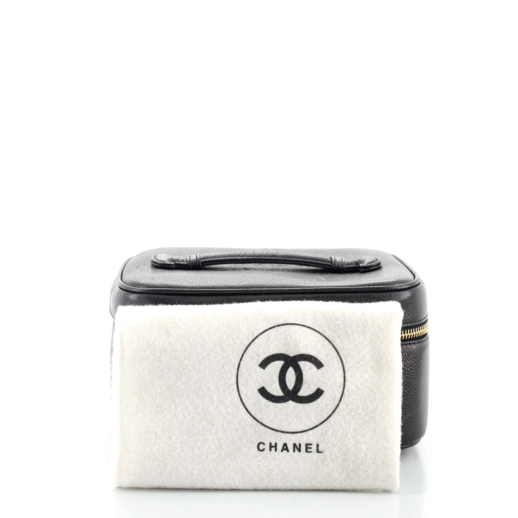 Vintage Timeless Cosmetic Case Caviar Medium