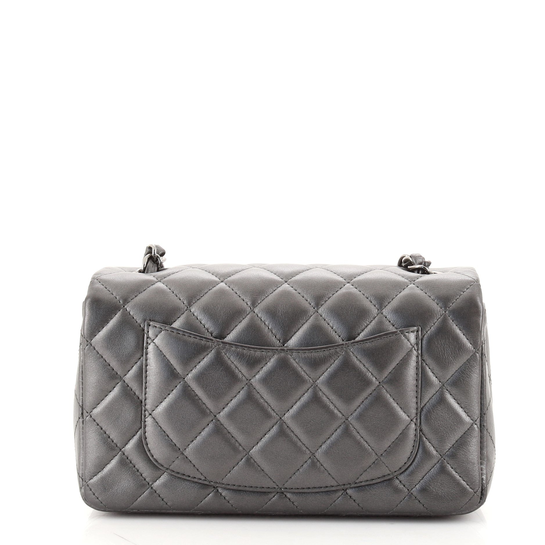 Classic Single Flap Bag Quilted Metallic Lambskin Mini