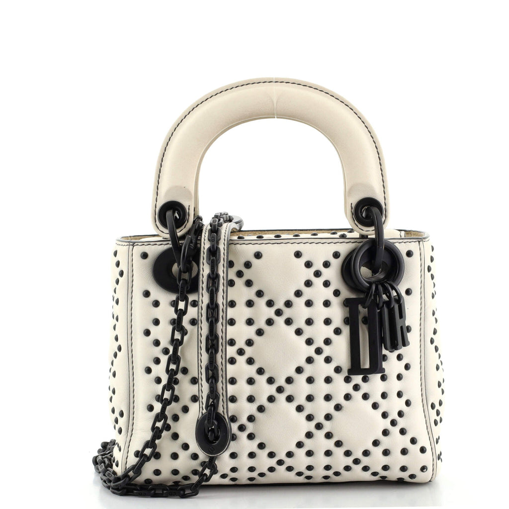 Ultra Matte Lady Dior Bag Cannage Studded Lambskin Mini