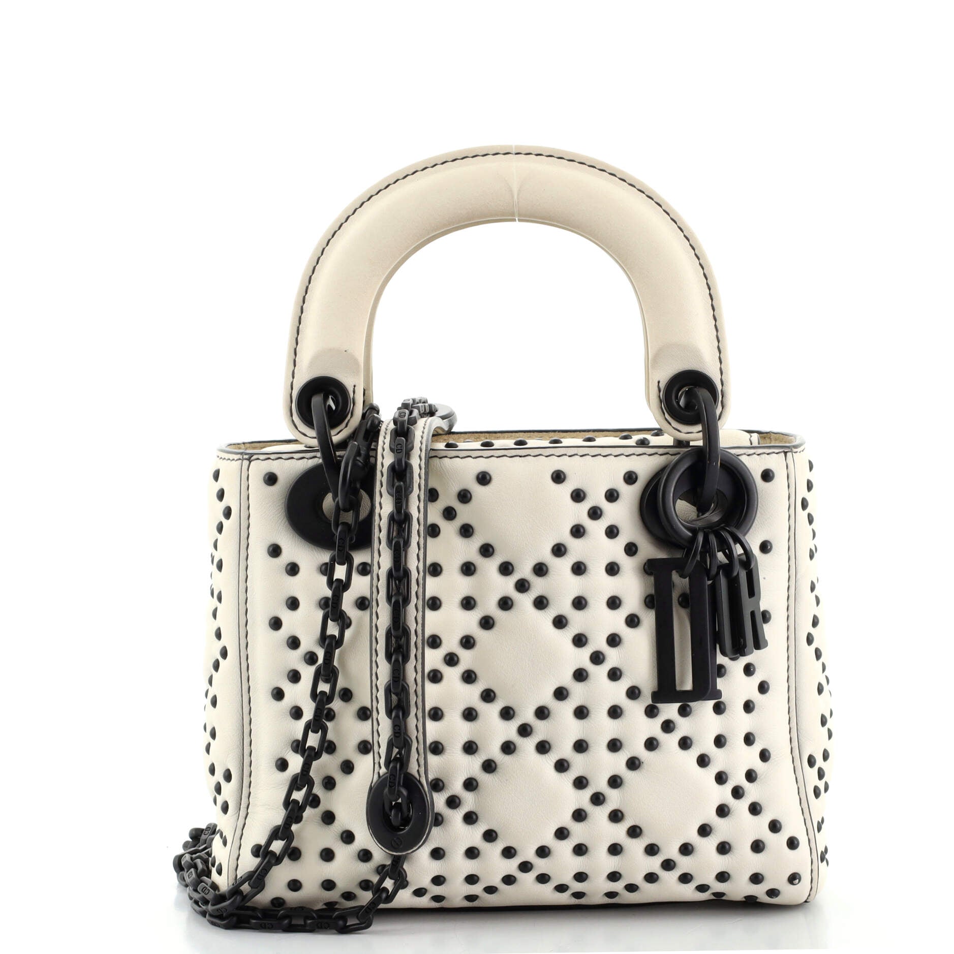 Ultra Matte Lady Dior Bag Cannage Studded Lambskin Mini