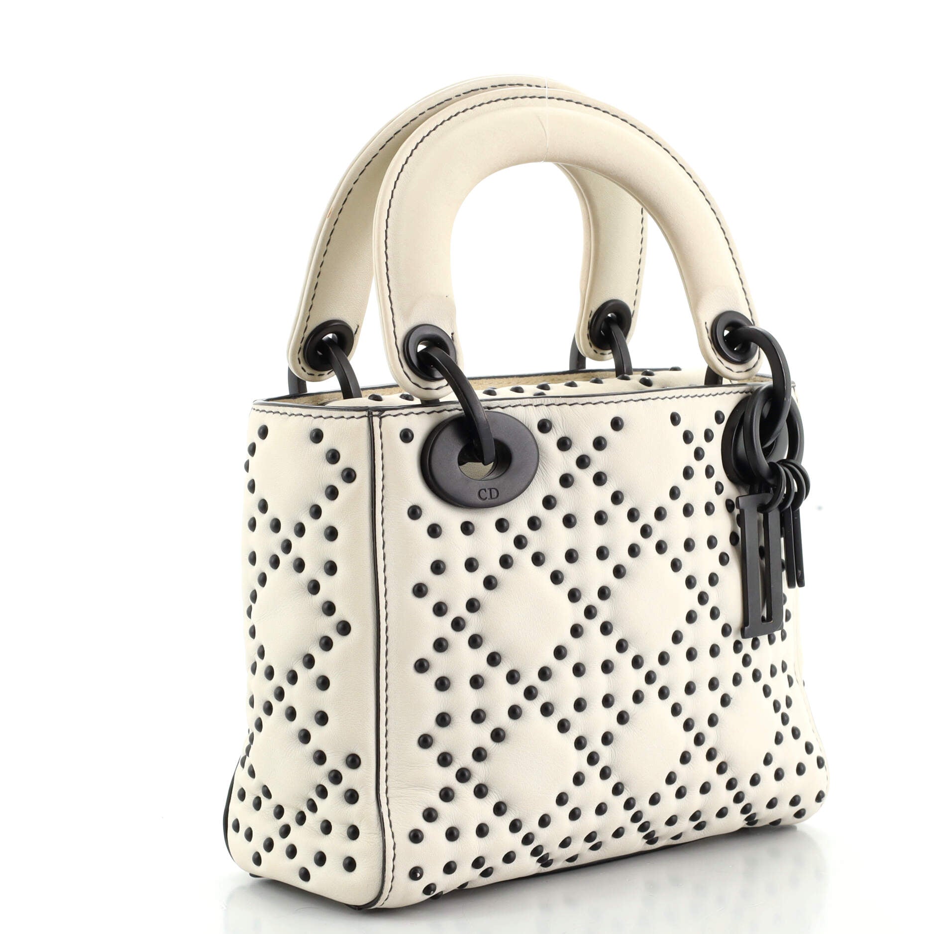 Ultra Matte Lady Dior Bag Cannage Studded Lambskin Mini