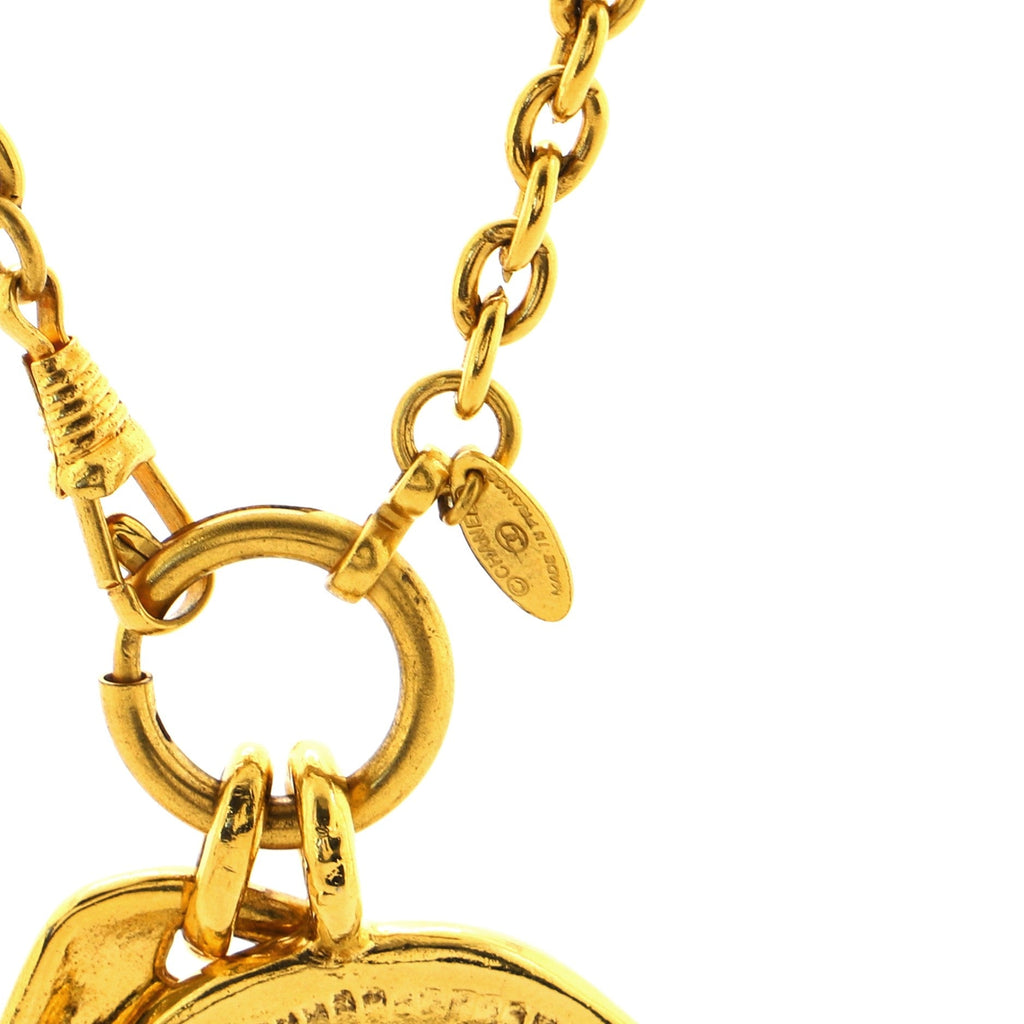 31 Rue Cambon Tag Medallion Pendant Necklace Metal