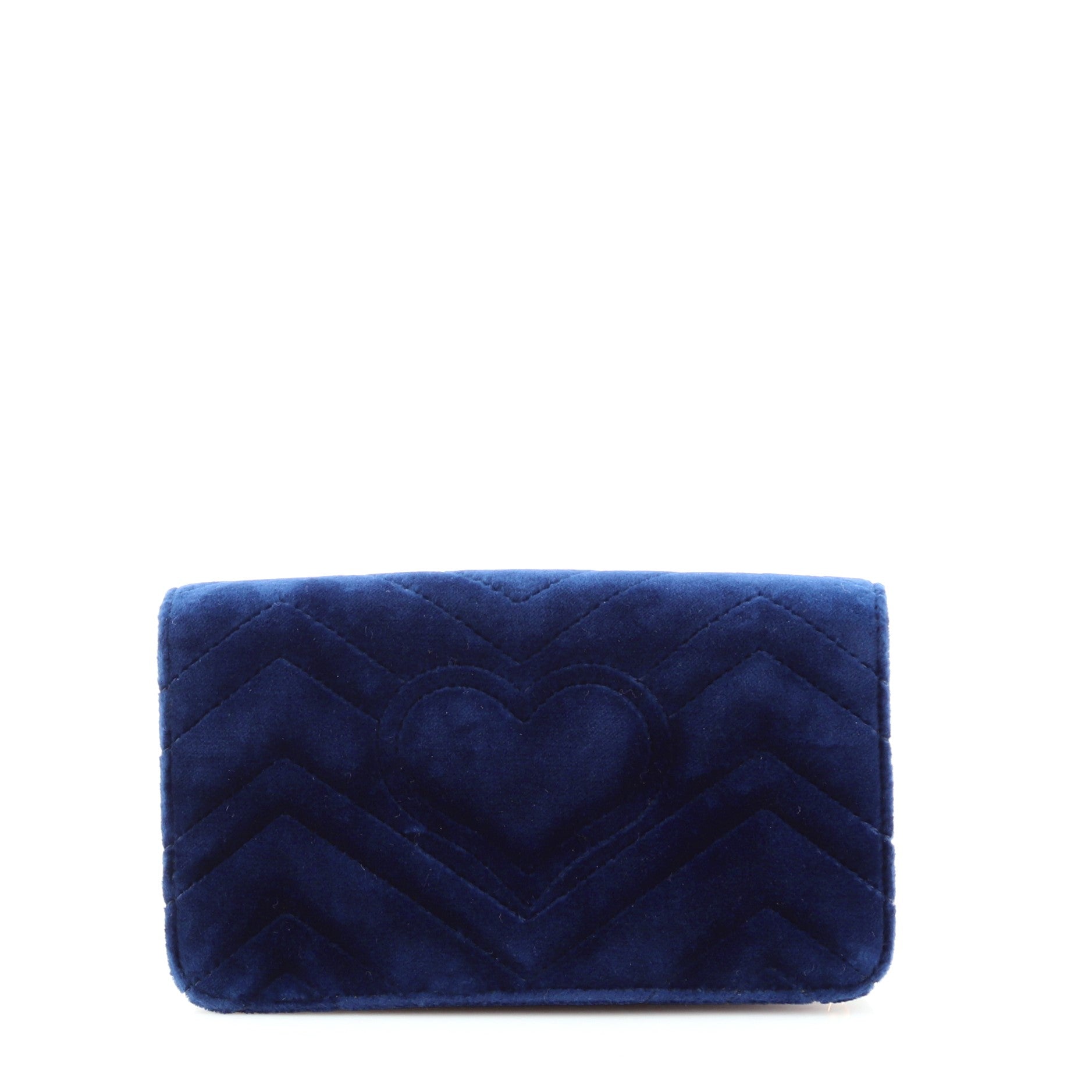 GG Marmont Chain Flap Bag Matelasse Velvet Mini