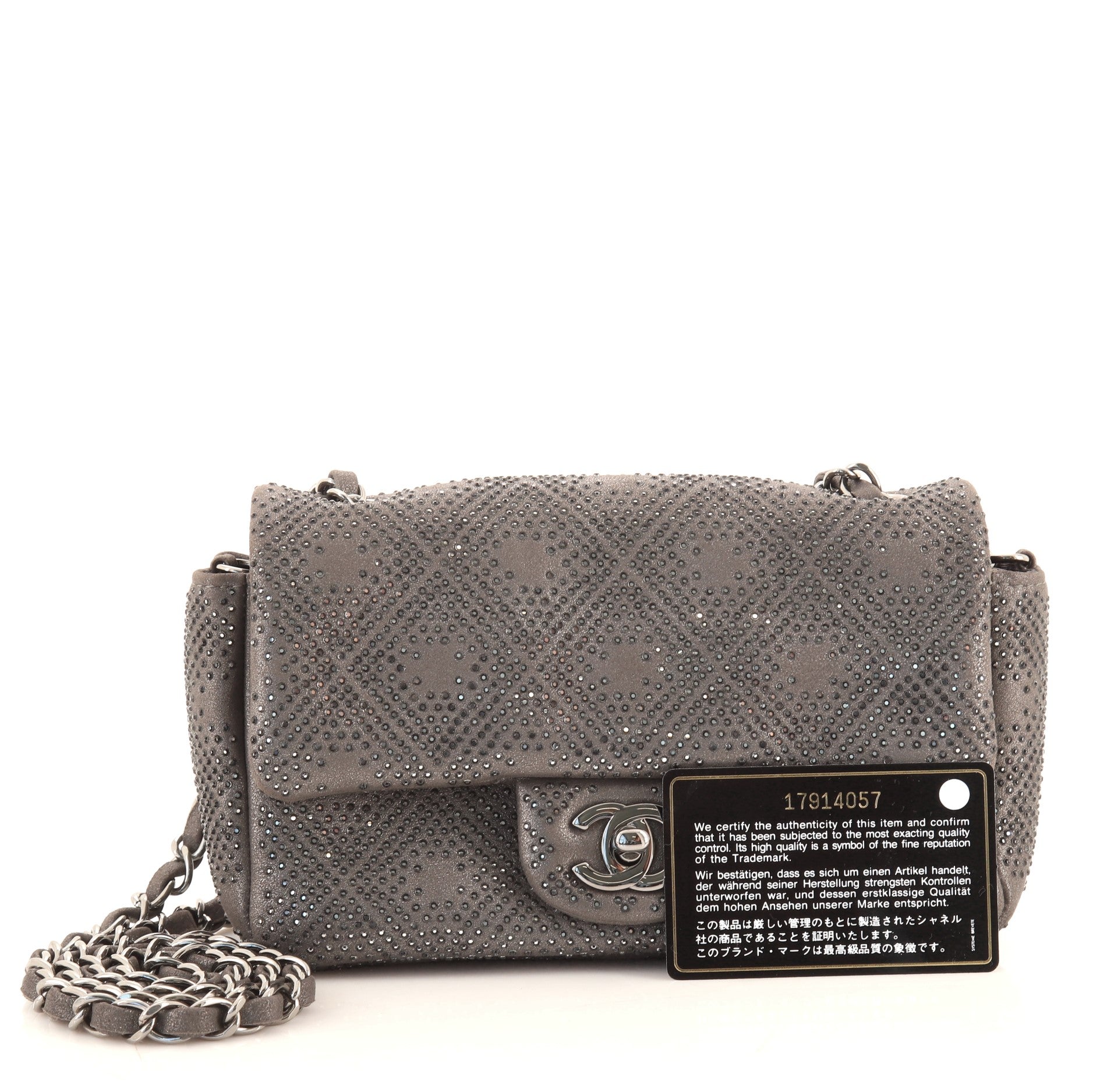 Mineral Nights Crossbody Bag Strass Embellished Leather Mini