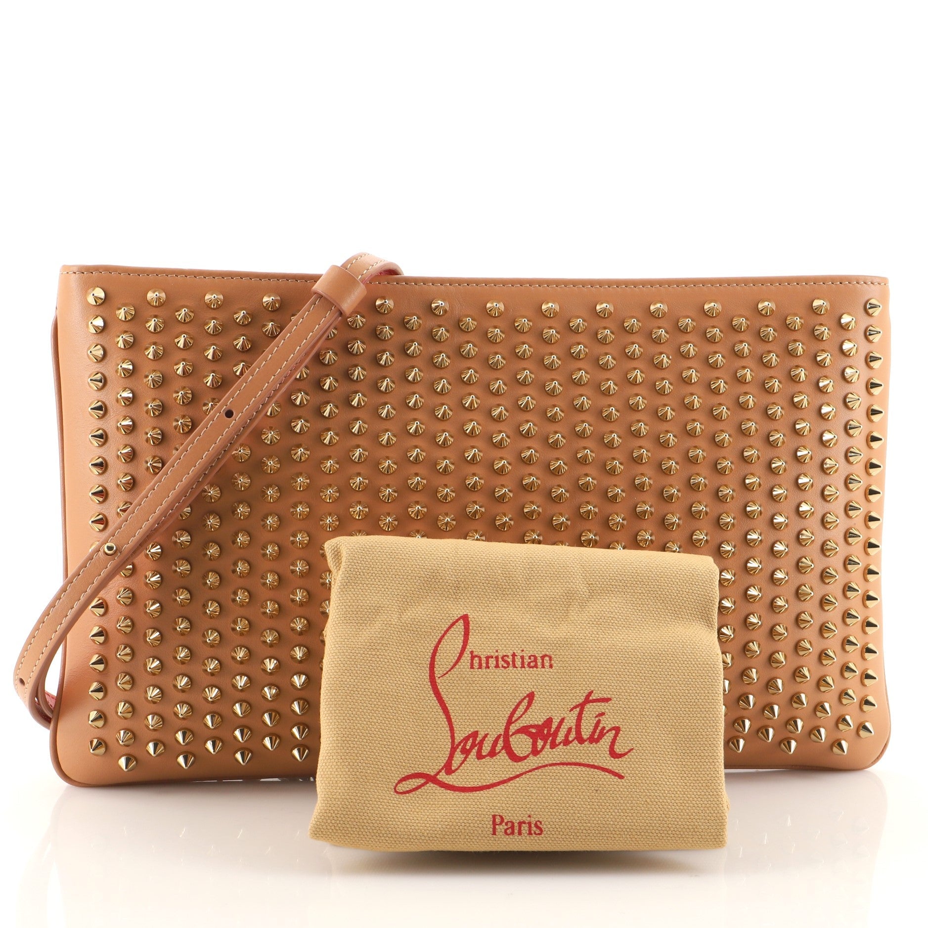 Loubiposh Clutch Spiked Leather