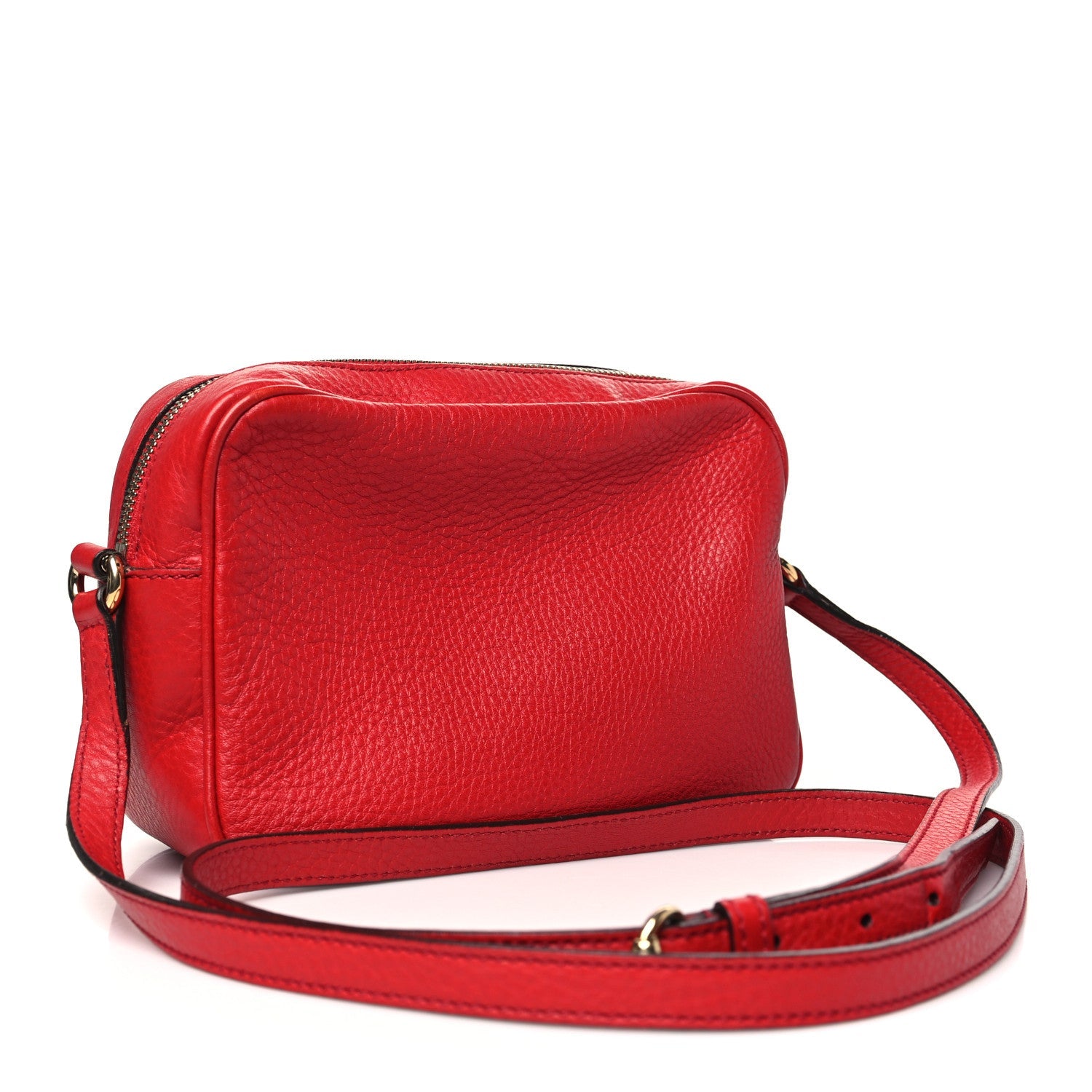 Pebbled Calfskin Small Soho Disco Bag Tabasco Red