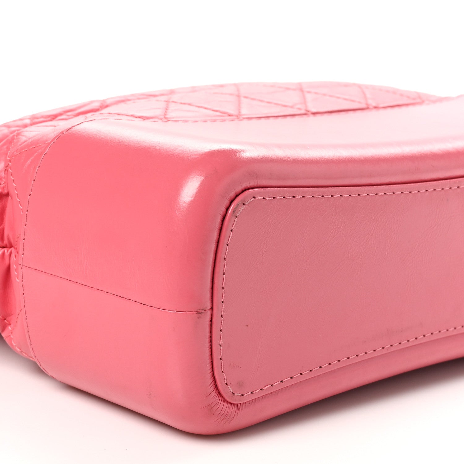 Aged Calfskin Quilted Medium Gabrielle Hobo Pink