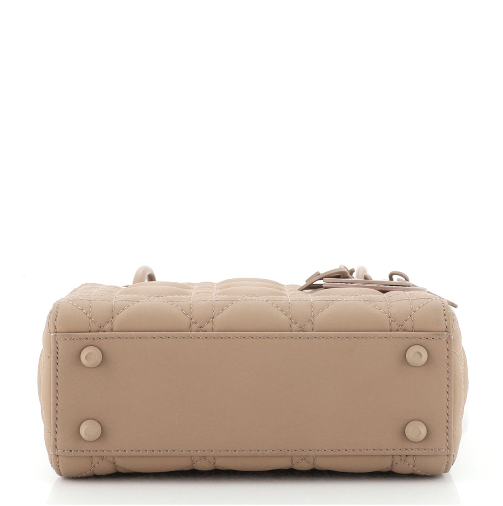 Ultra Matte Lady Dior Chain Bag Cannage Quilt Calfskin Mini