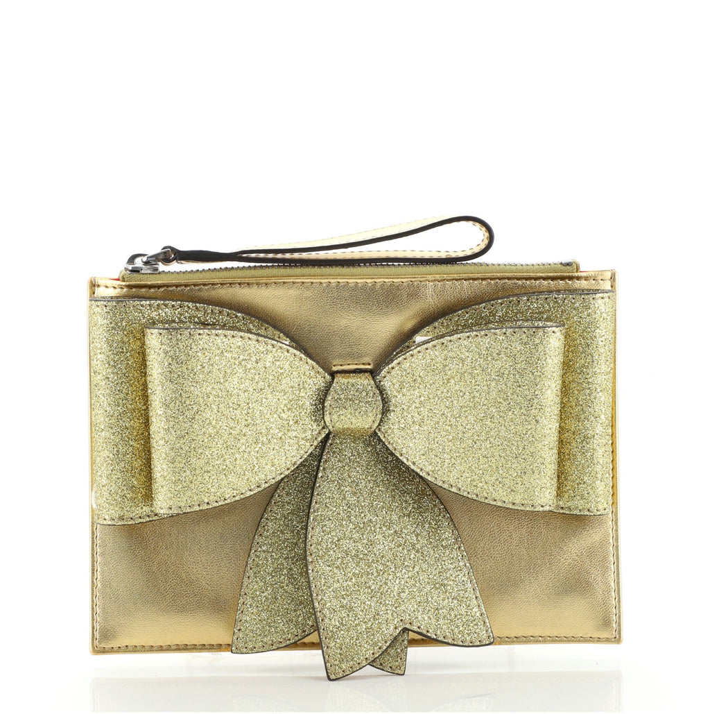 Children's Bow Wristlet Clutch Leather