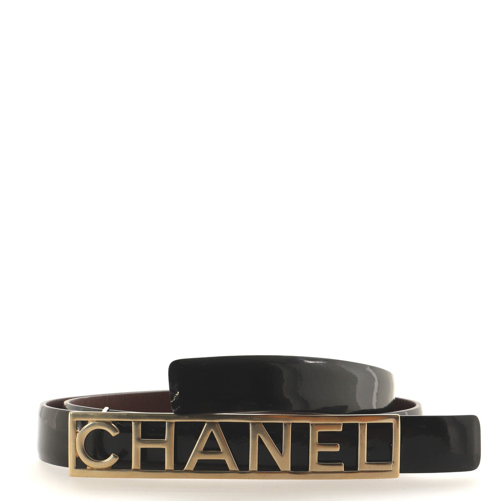 Logo Belt Patent Thin 70