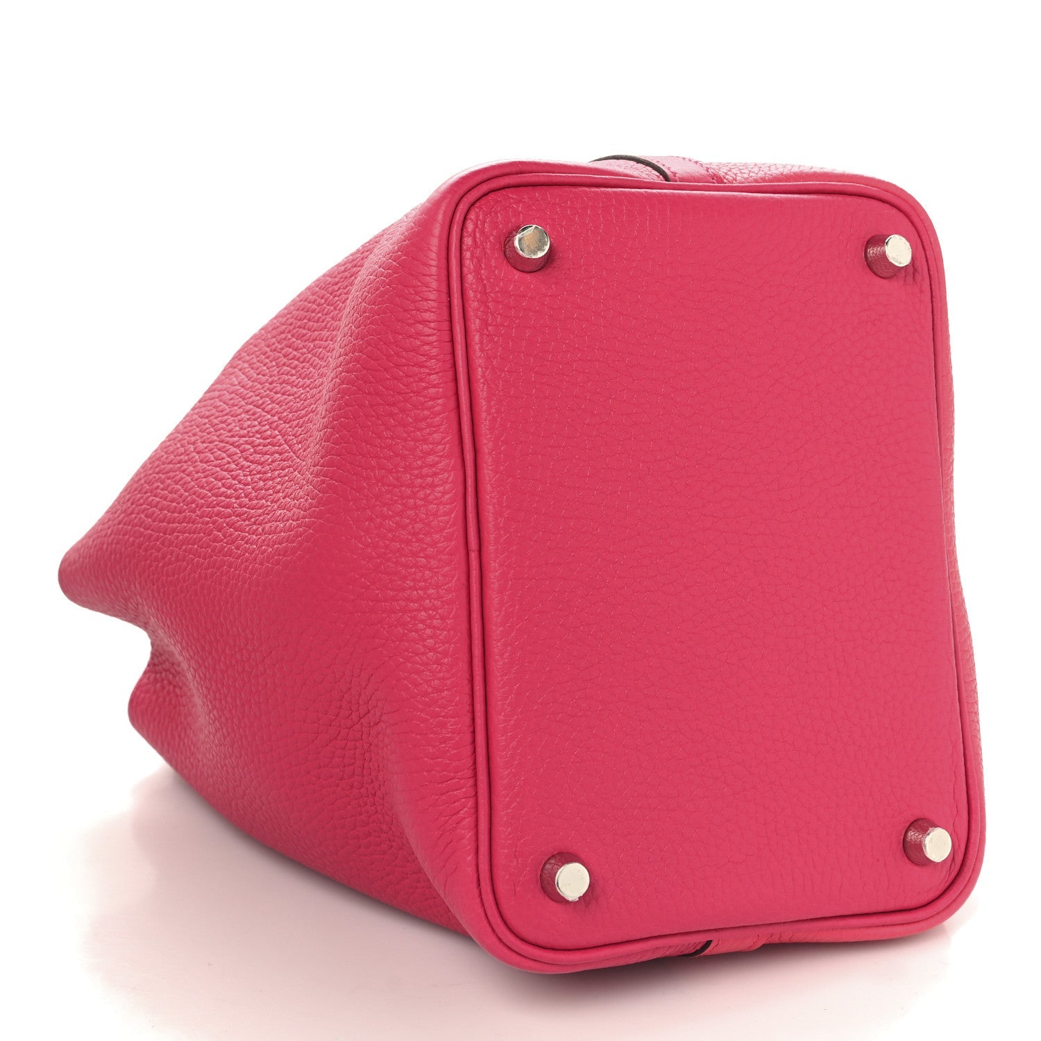 Taurillon Clemence Tri-Color Picotin Lock 18 PM Rose Extreme Rose Mexico Rouge De Coeur