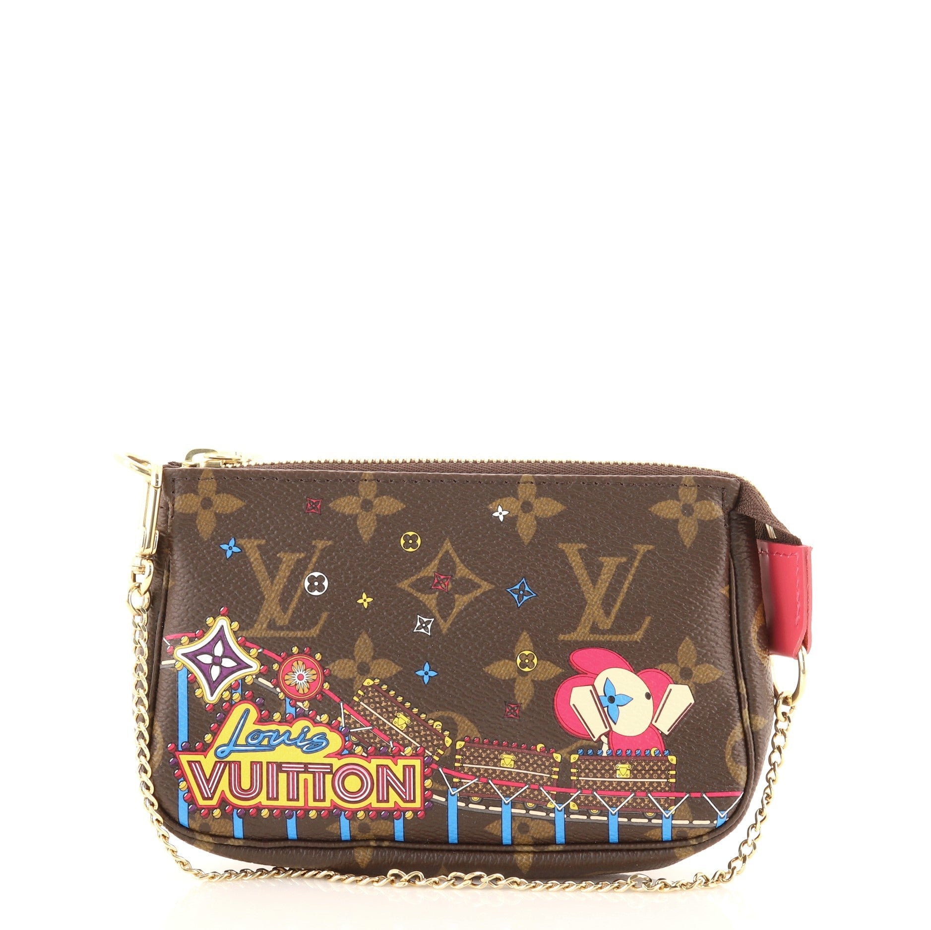 Pochette Accessoires Limited Edition Vivienne Xmas Monogram Canvas Mini