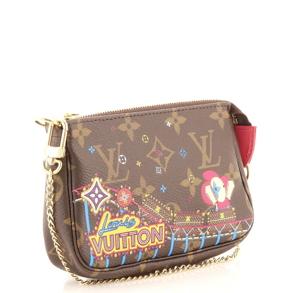 Pochette Accessoires Limited Edition Vivienne Xmas Monogram Canvas Mini