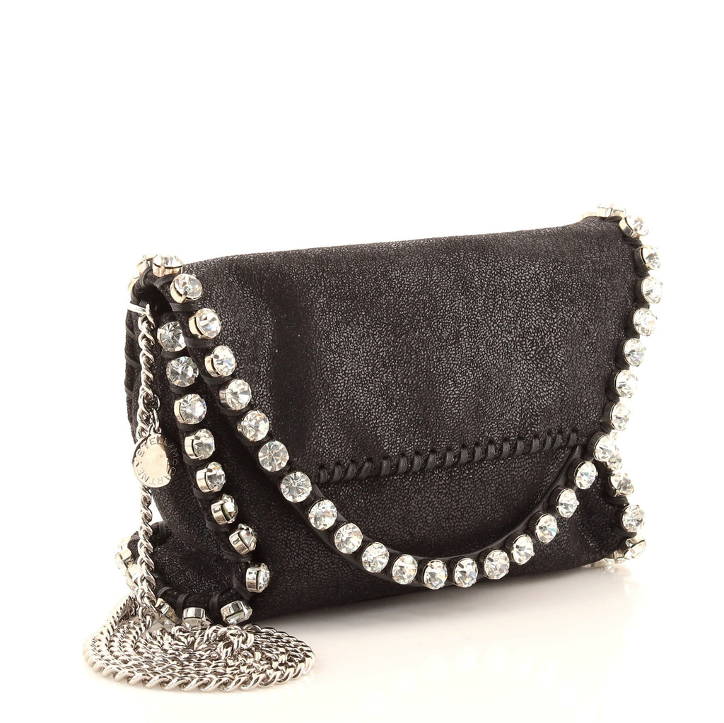 Falabella Clutch on Chain Embellished Shaggy Deer