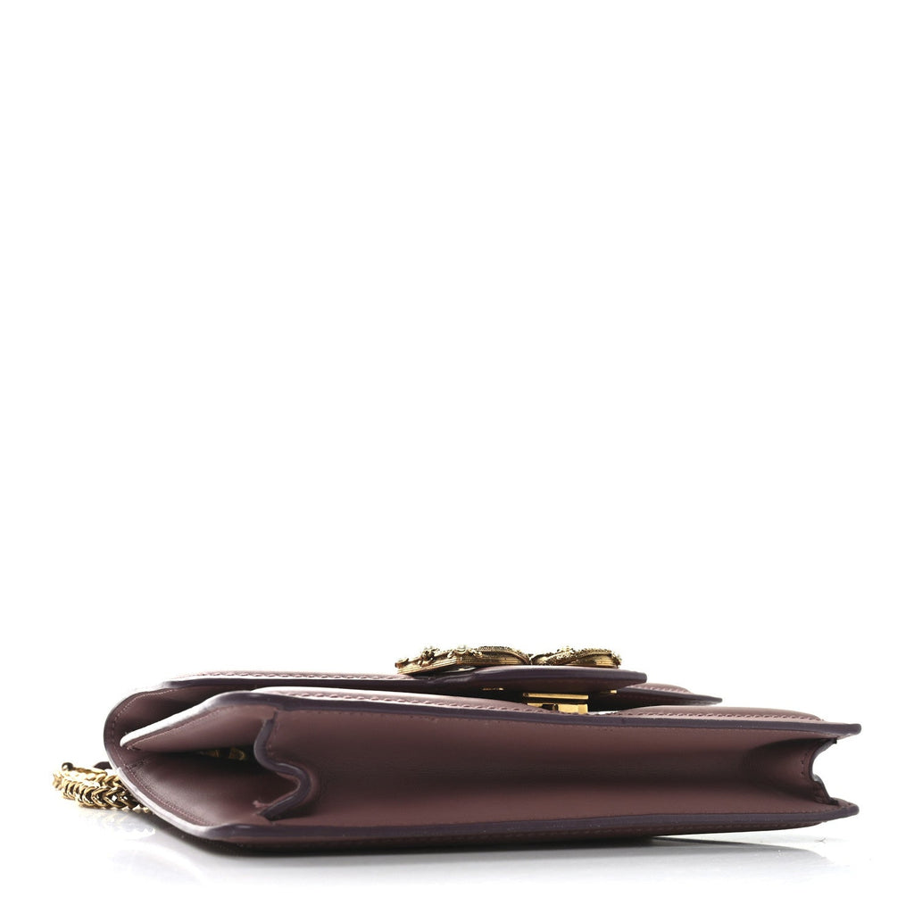 DOLCE GABBANA Smooth Calfskin Small DG Amore Envelope Bag Pink