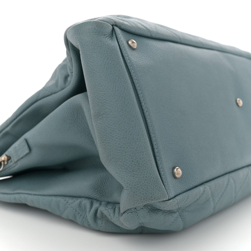 Caviar Quilted Timeless CC Tote Blue