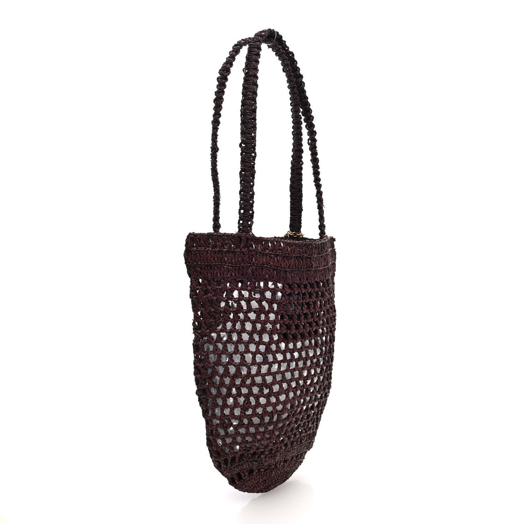 Raffia Small Summer Banana Tote Kohl Brown