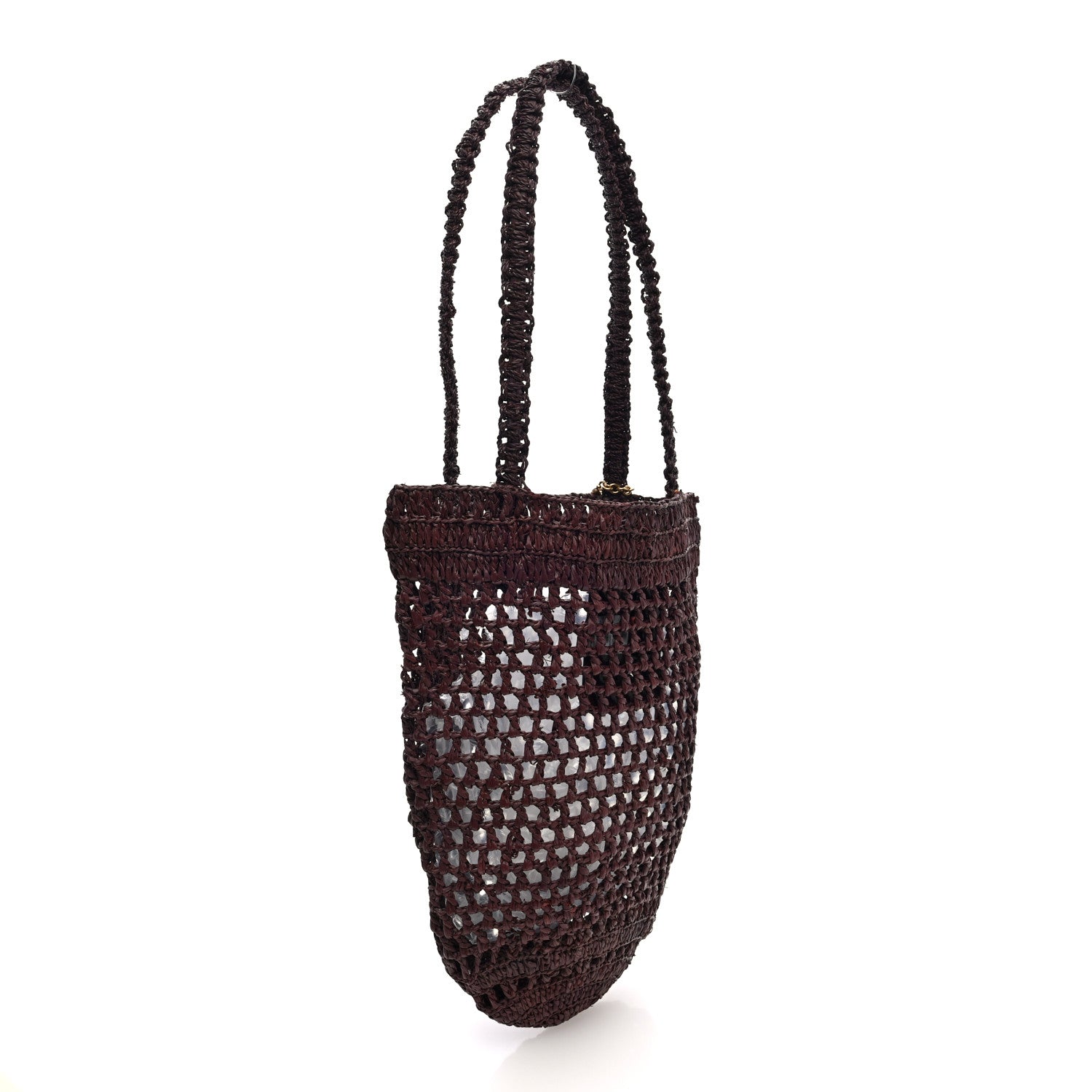 Raffia Small Summer Banana Tote Kohl Brown