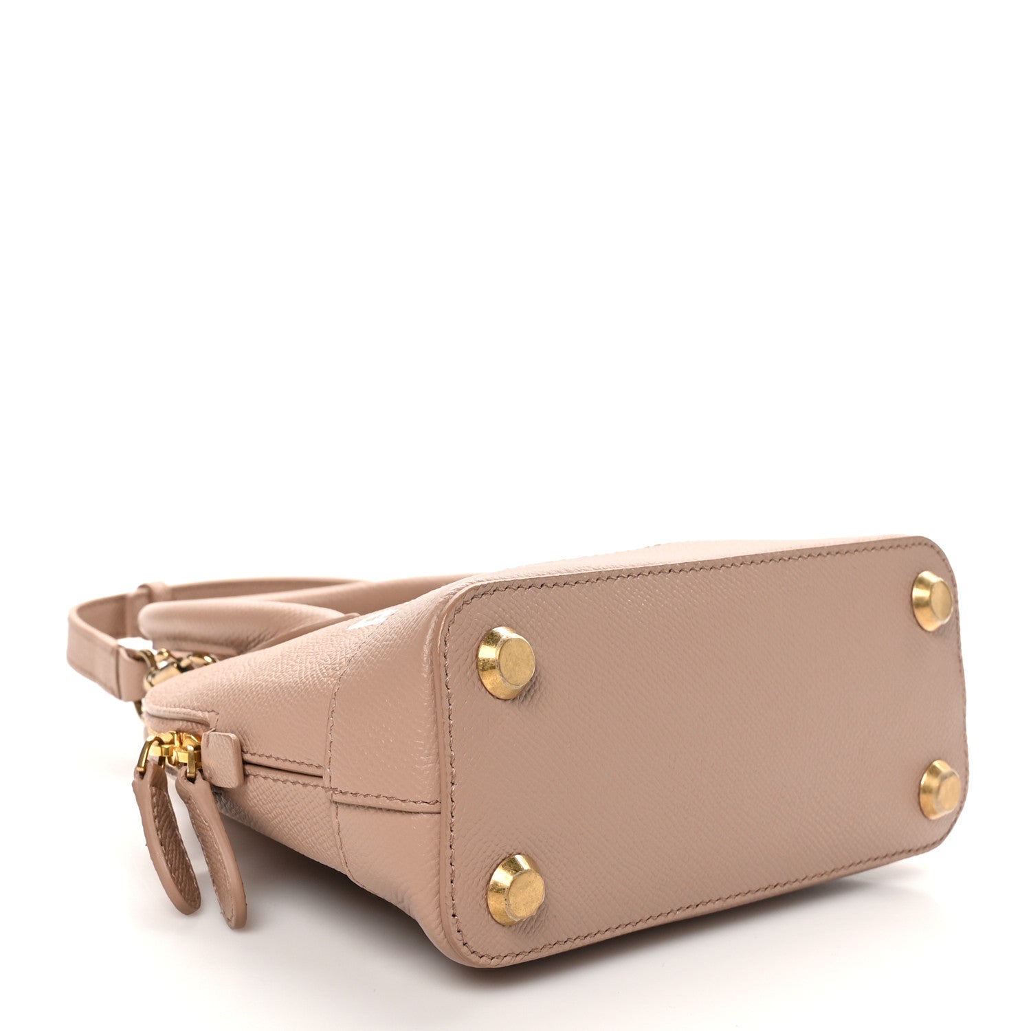 Grained Calfskin XXS Ville Top Handle Bag Beige Tapioca