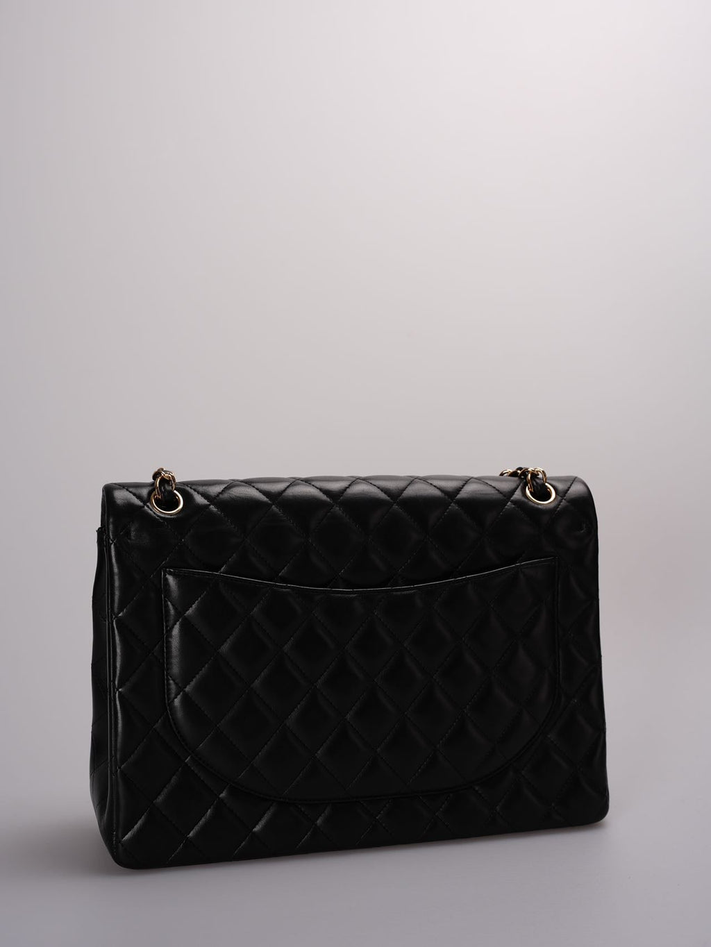 Chanel Timeless Flap Quilted Maxi Lambskin Gold-tone Black