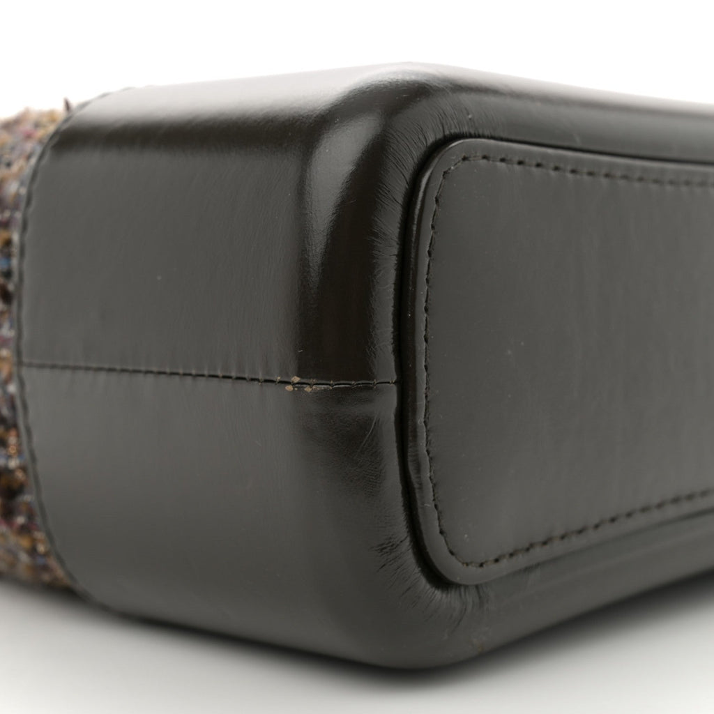 Tweed Calfskin Medium Gabrielle Hobo Brown
