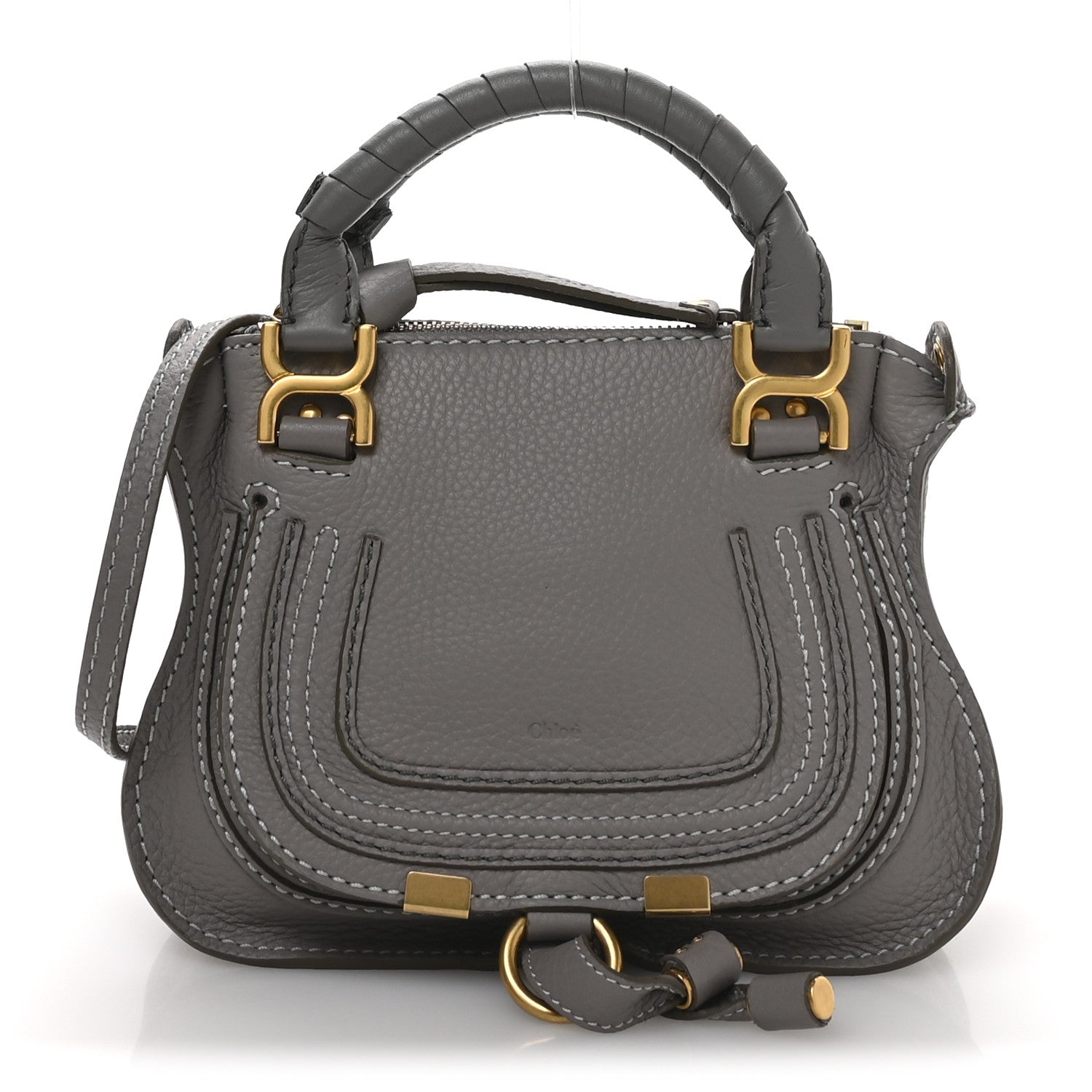 Calfskin Mini Marcie Satchel Cashmere Grey