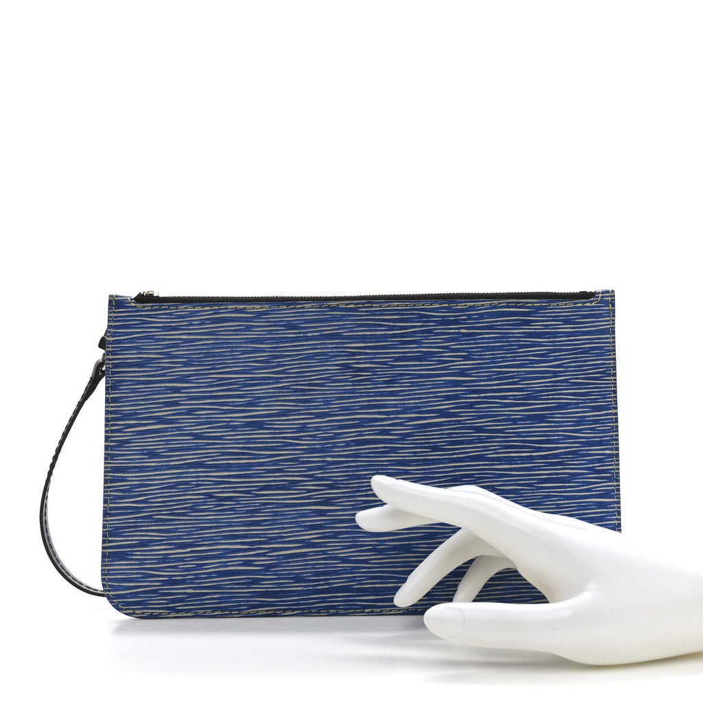 Epi Neverfull Pochette MM Denim Light