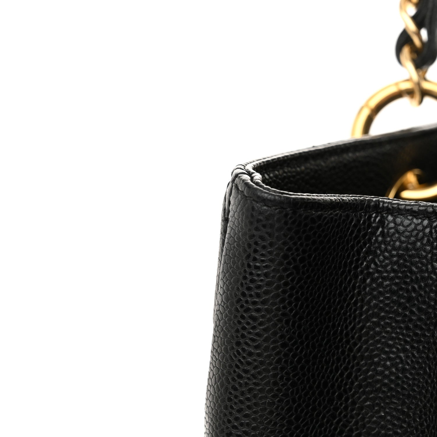 Caviar Quilted Grand Shopping Tote GST Black