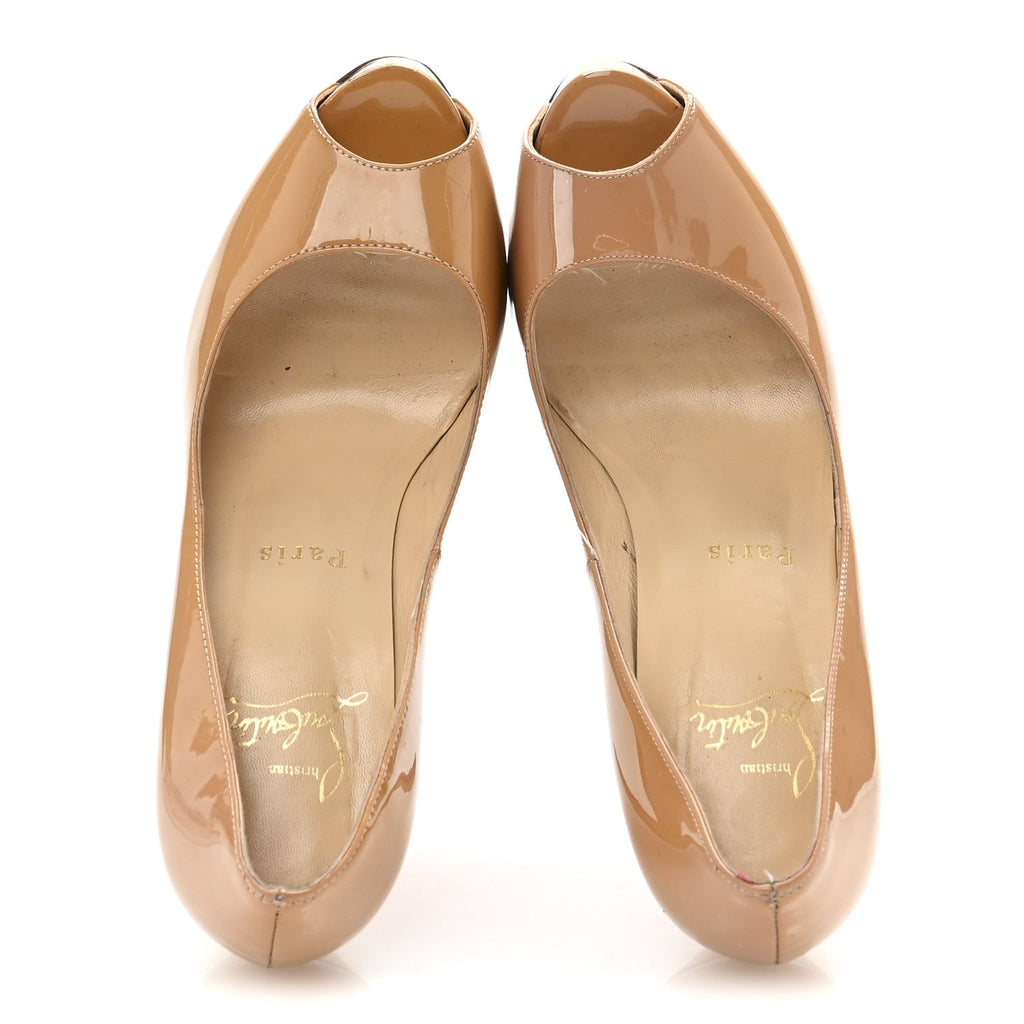 Patent New Very Prive 120 Pumps 36 Nude
