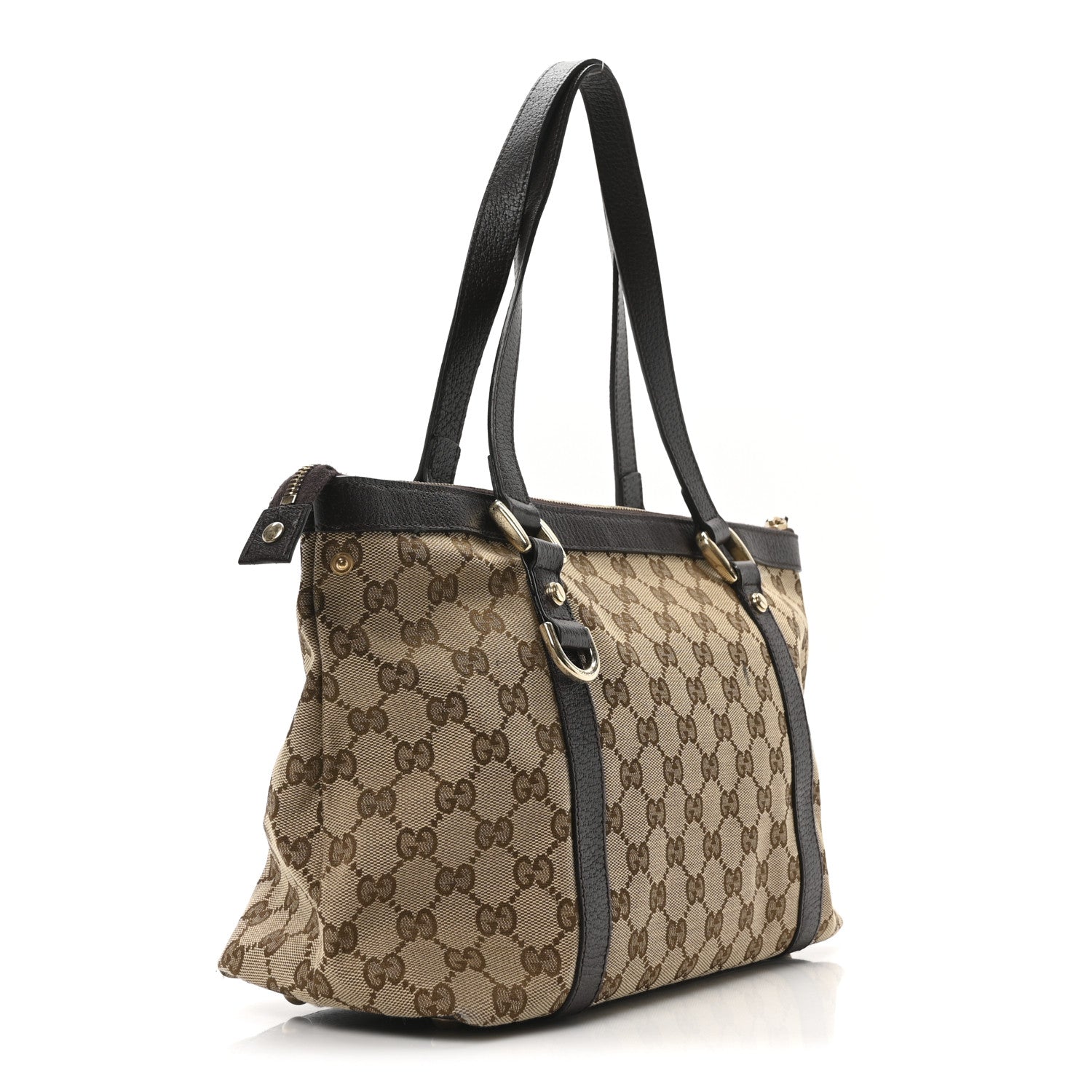 Monogram Medium Abbey Tote Dark Brown