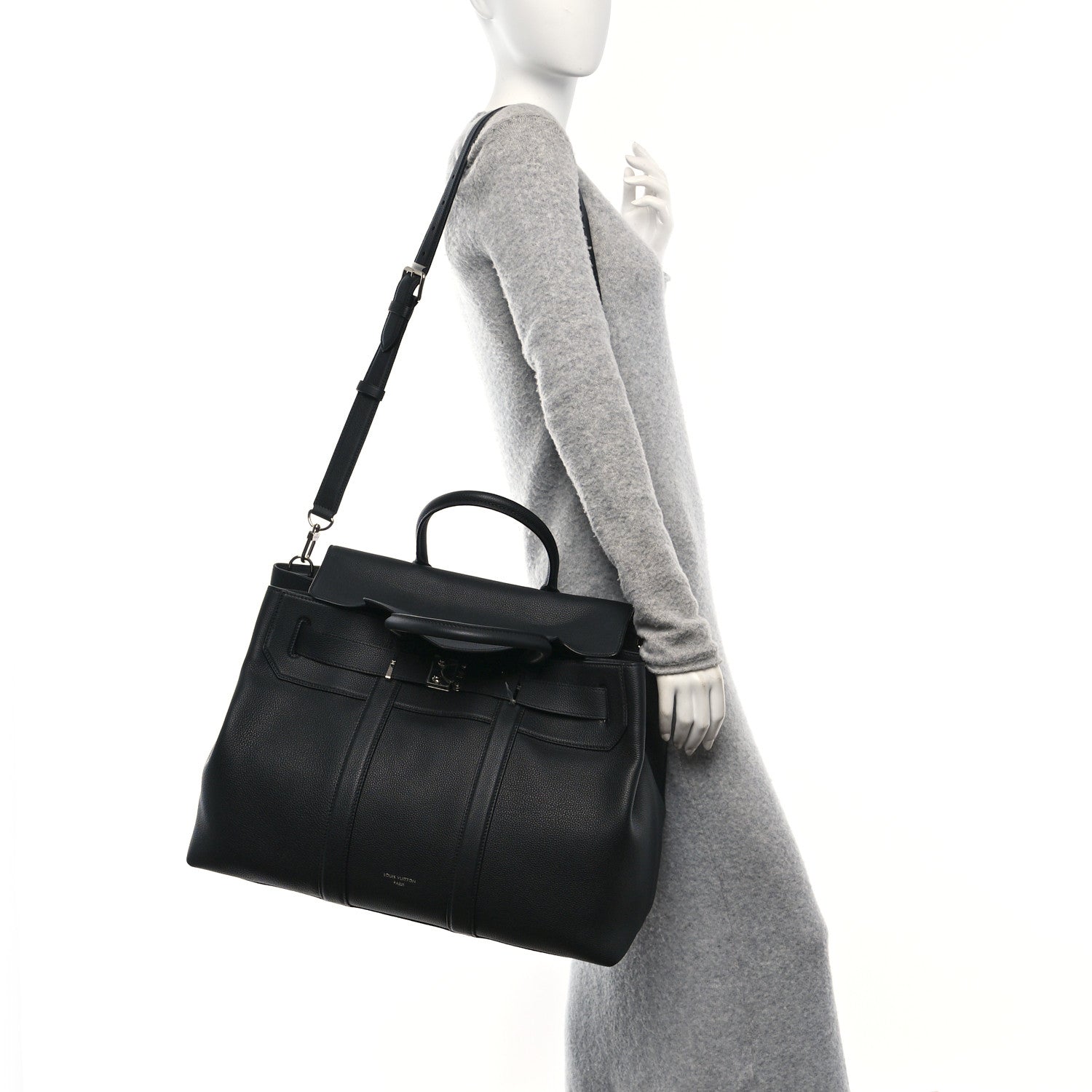 Millesime Calfskin Georges Tote GM Black